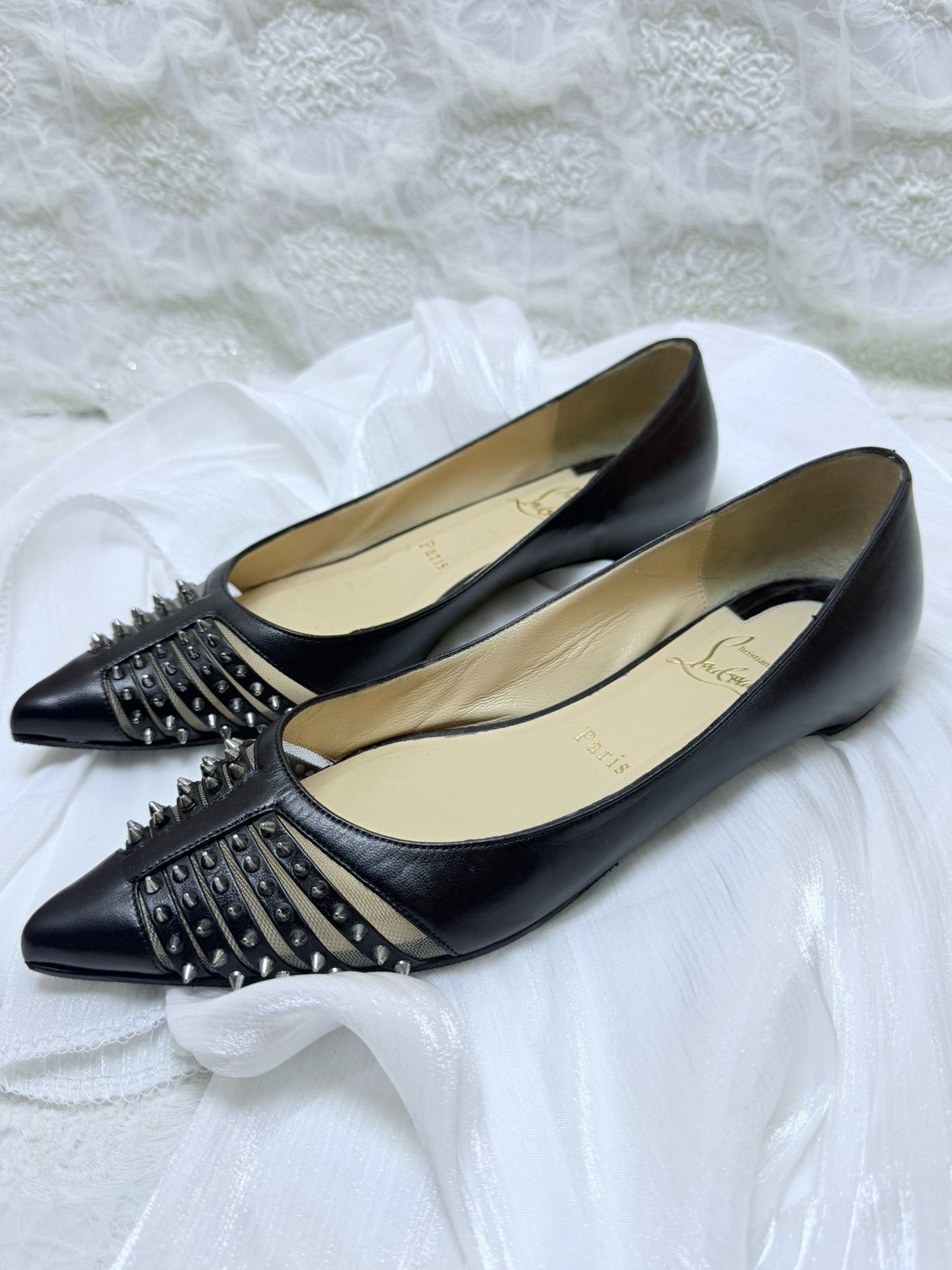 Christian Louboutin Christian Louboutin Leather Black Lowtop Sneakers Women Size US 6.5 / IT 36.5 - 1 Thumbnail