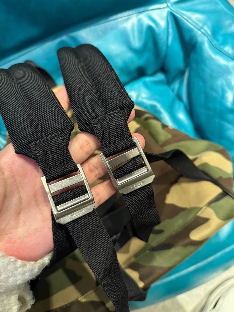 Saint Laurent Paris Saint laurent paris Camouflage canvas backpack 2506-Nextarr Size ONE SIZE - 5 Thumbnail