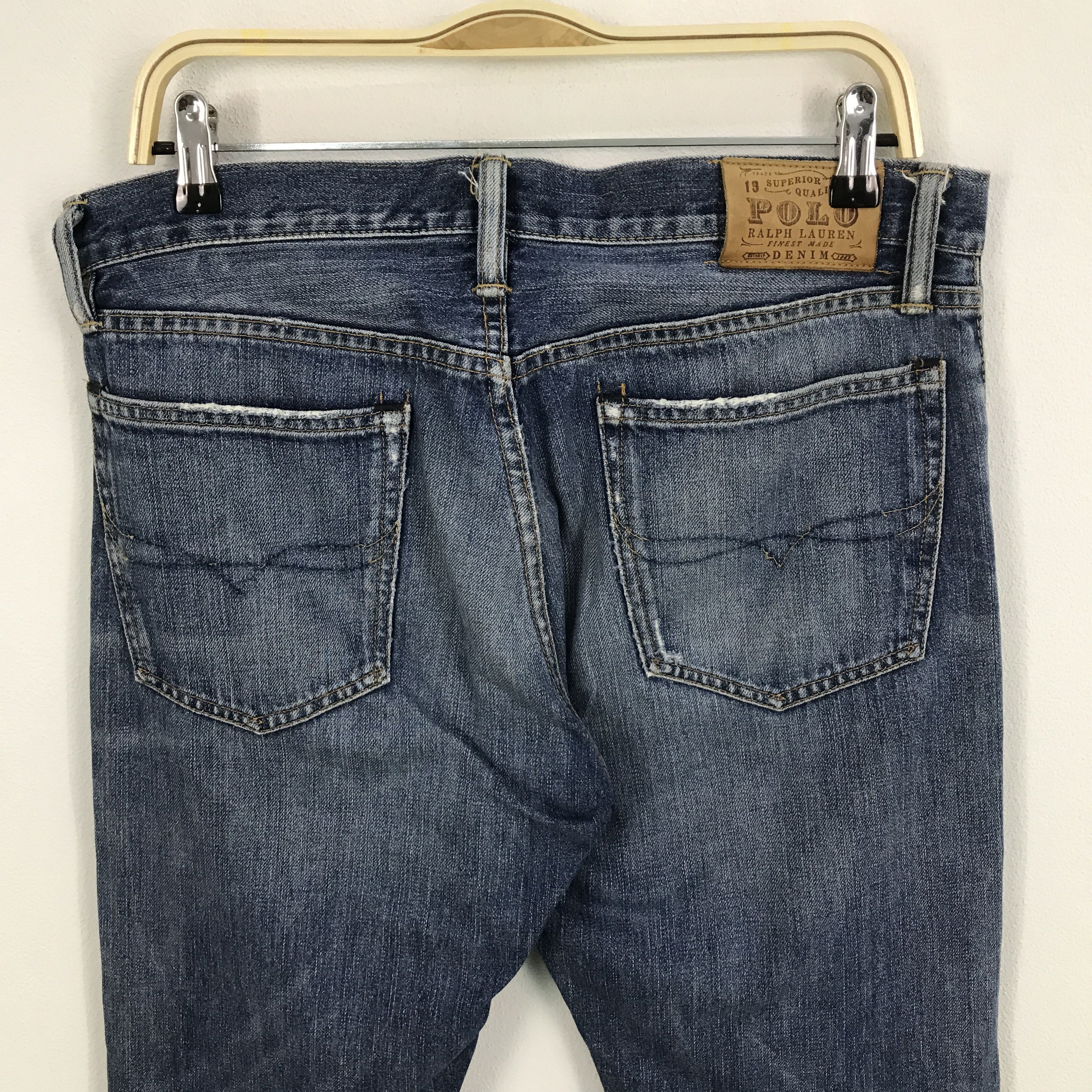 Polo Ralph Lauren Vtg Polo ralph lauren distressed light Denim jeans Size US 32 / EU 48 - 5 Thumbnail