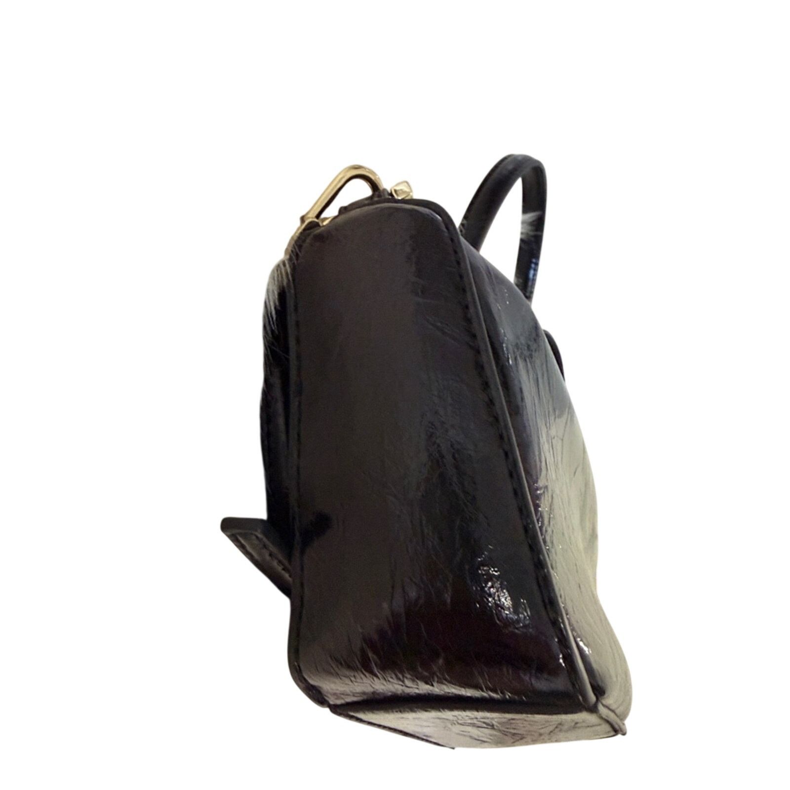 Zara ZARA Mini Bucket Black Bag with Metallic Gold Handle Size ONE SIZE - 6 Thumbnail