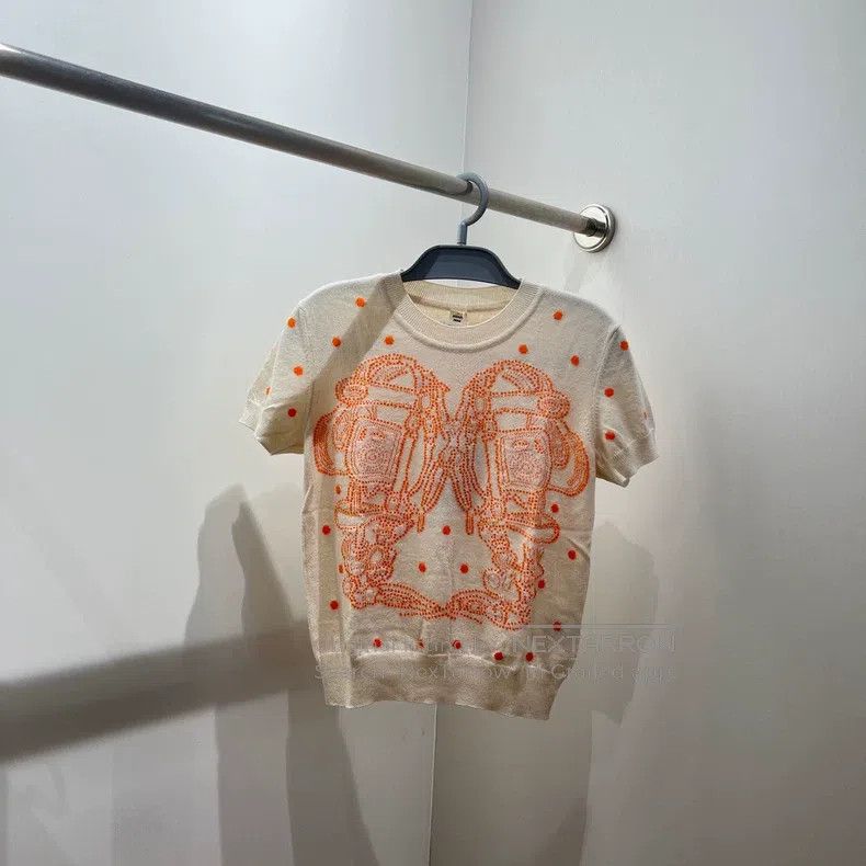Hermes Hermes Pattern full-print polka dot crewneck sweater cashm Size XS / US 0-2 / IT 36-38 - 1 Thumbnail