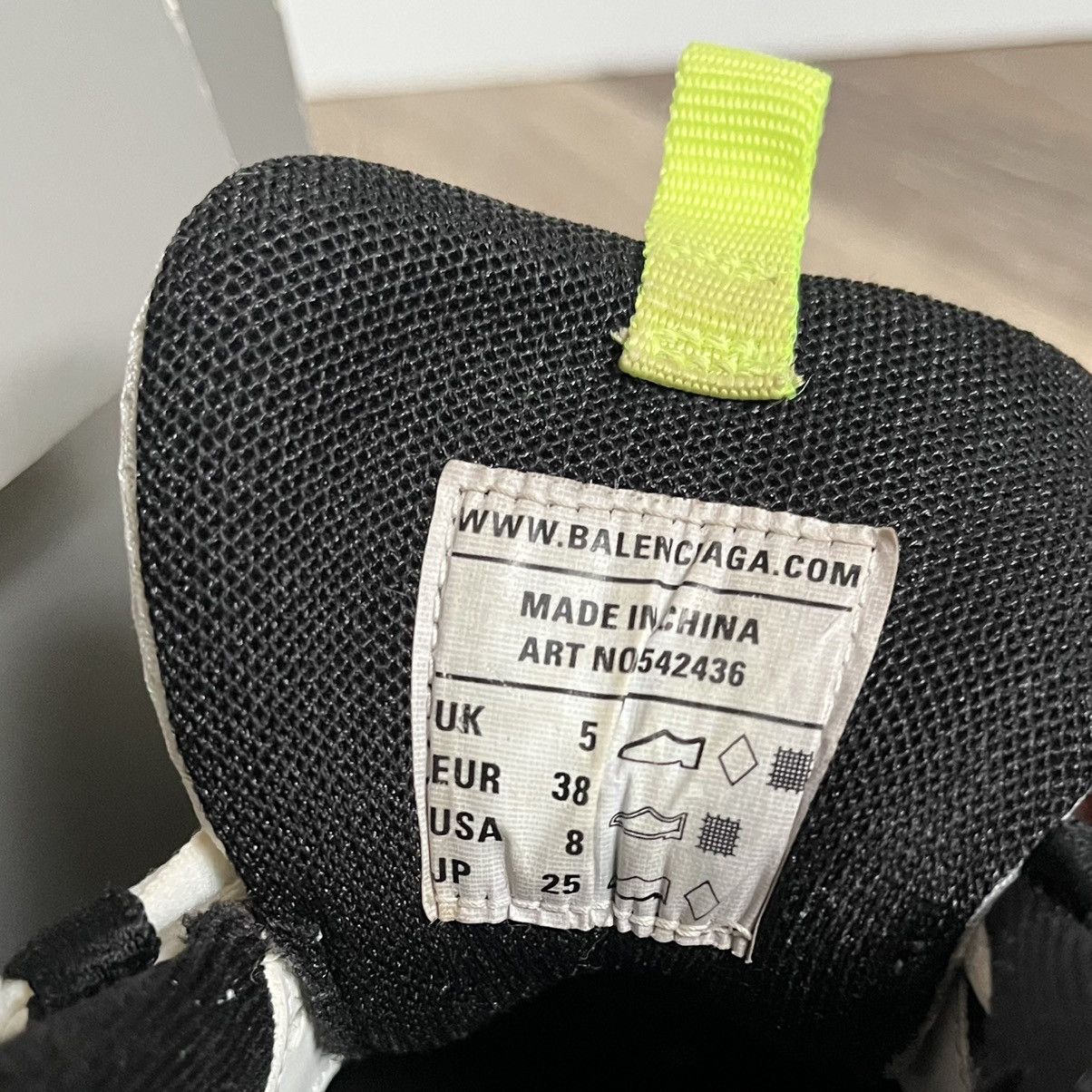 balenciaga tracks white fluo yellow