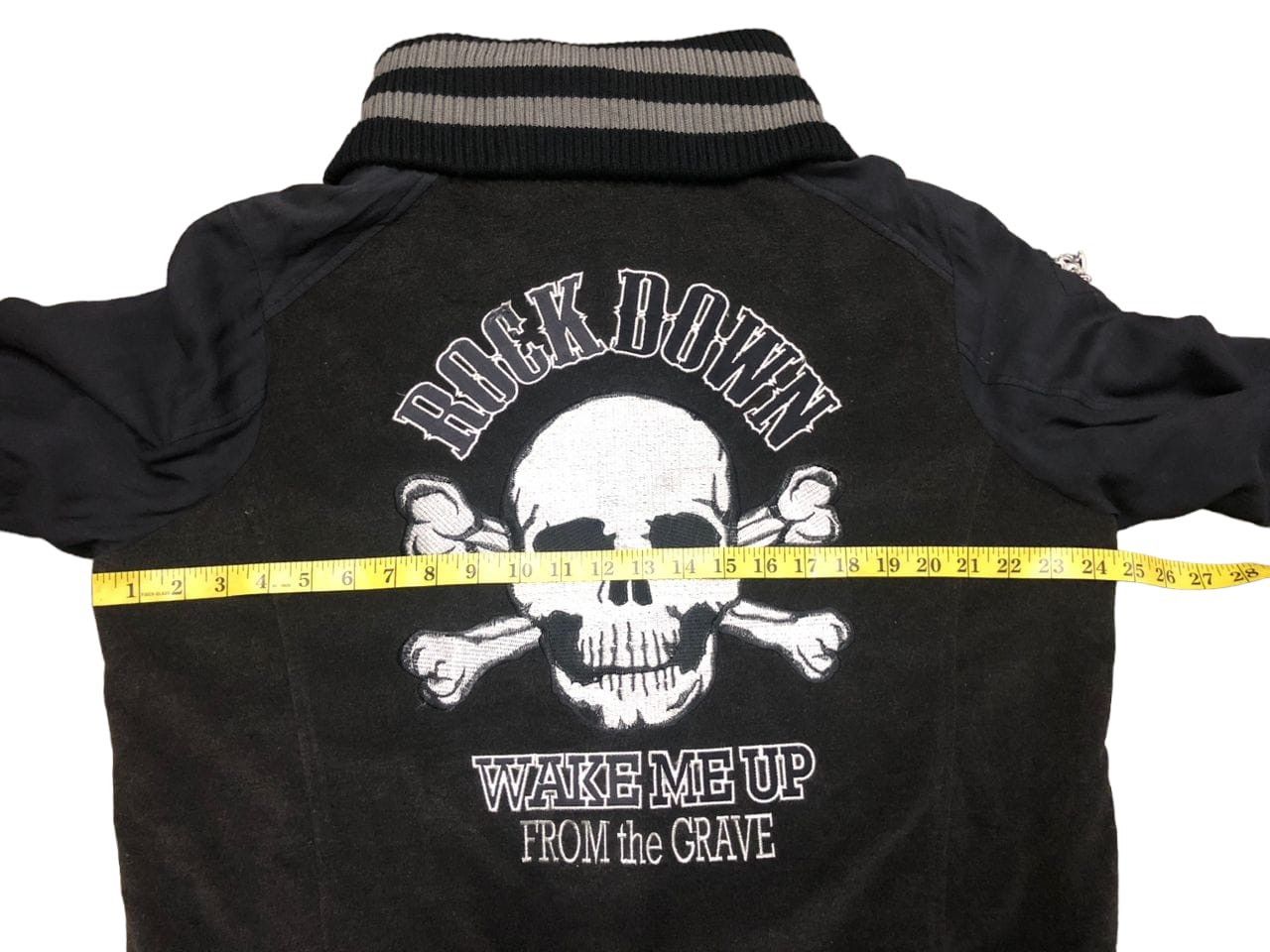 If Six Was Nine × Japanese Brand Dig Deep Embroidered Skull Crossbone Varsity Jacket Size US L / EU 52-54 / 3 - 12 Thumbnail