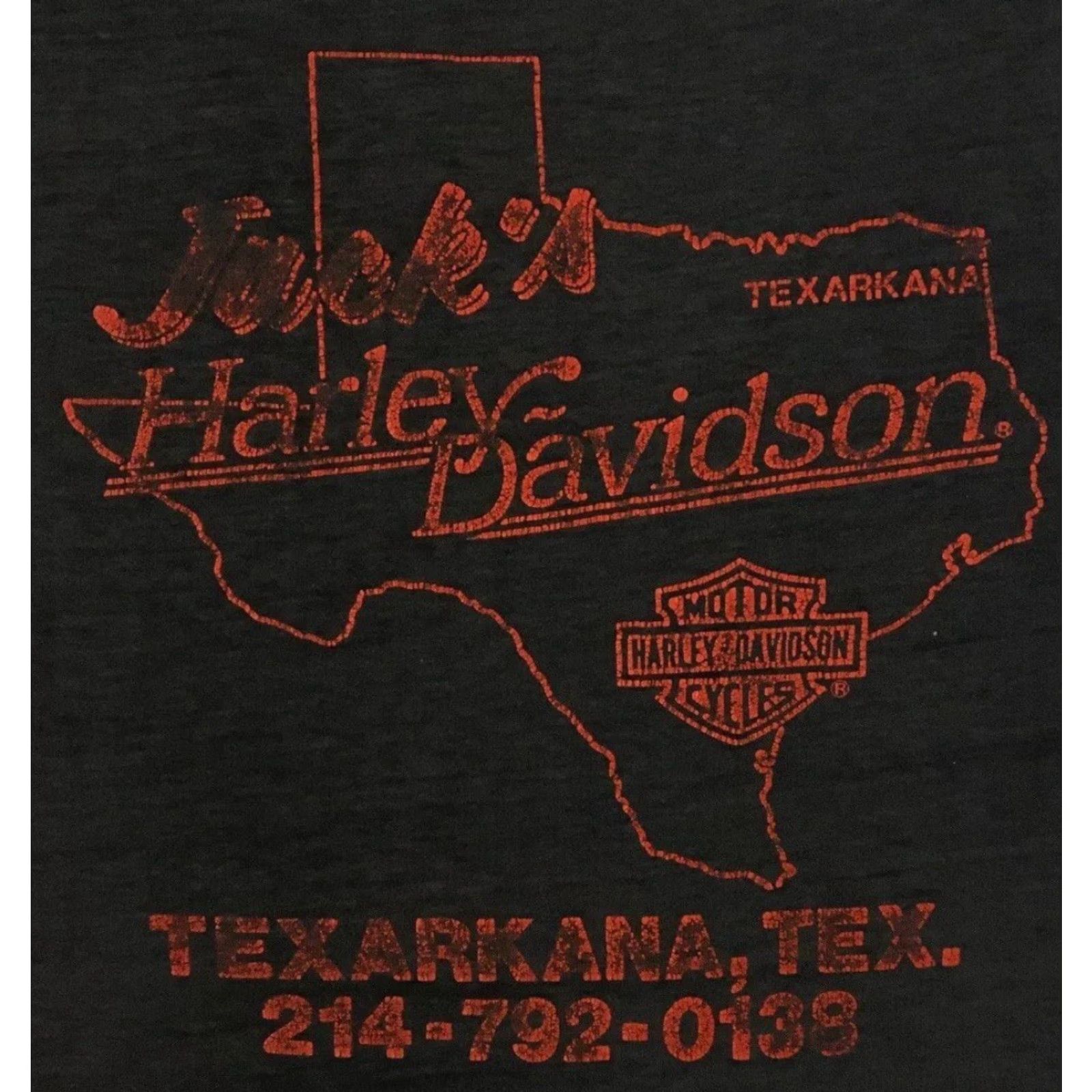 Harley Davidson VINTAGE Harley Davidson 3D Emblem Shirt XL Black Distressed Texarkana 80s 90s Biker Grunge USA USA Mens T-Shirt Graphic Tee Size US L / EU 52-54 / 3 - 4 Thumbnail