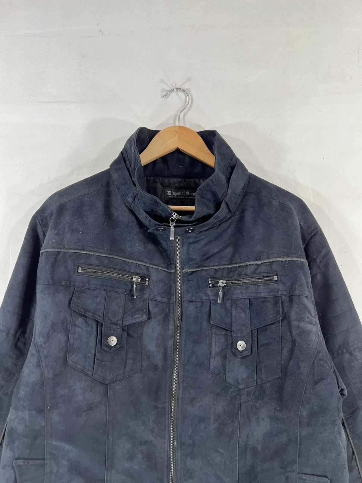 If Six Was Nine × Japanese Brand × Le Grande Bleu (L.G.B.) Diagonal Arrow Mohair Jacket Inspired by LGB Size US XXL / EU 58 / 5 - 5 Thumbnail