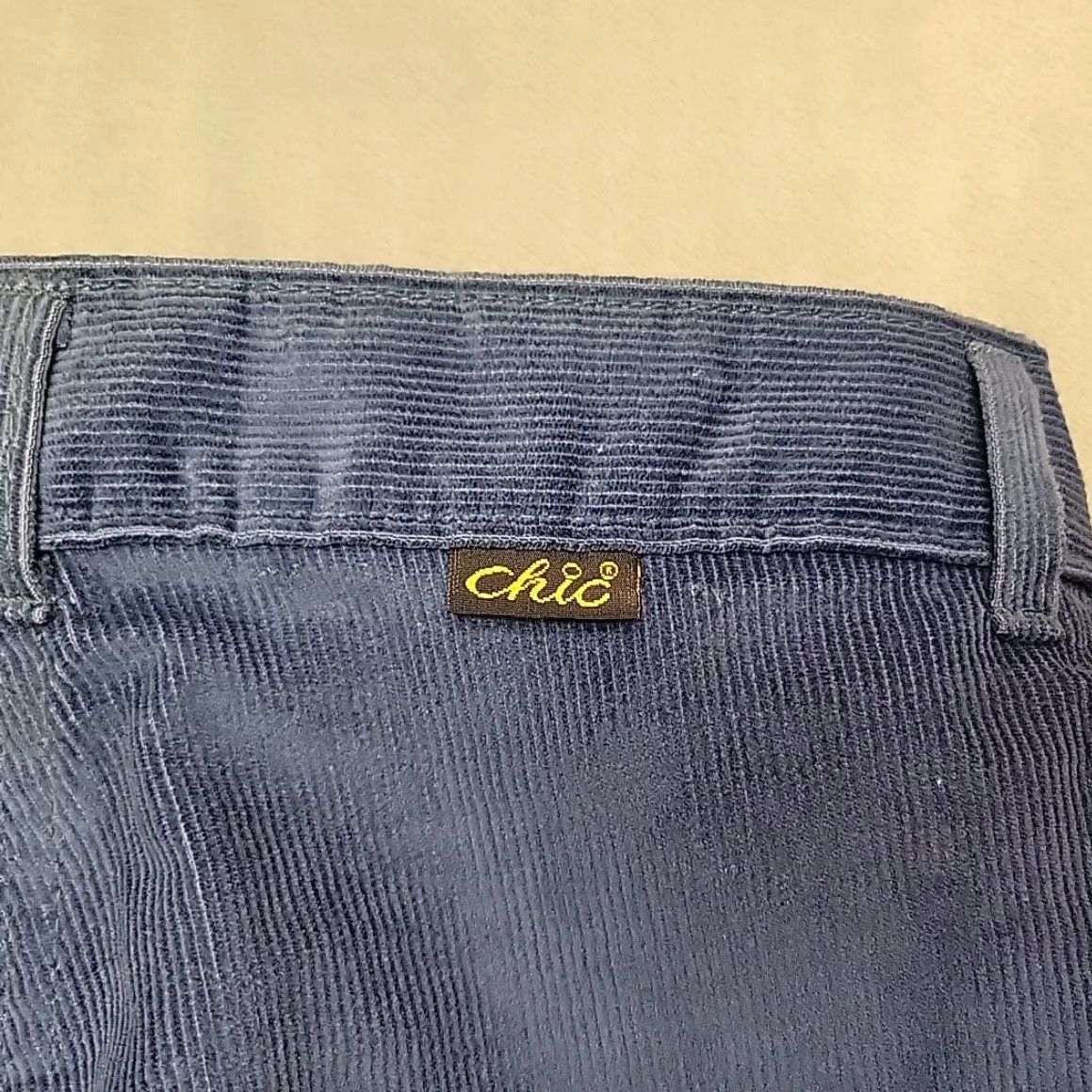 Vintage VINTAGE CHIC PANTS Womens 14 Blue Corduroy Pleated High Rise 70s Retro Casual Size 36" / US 14 / IT 50 - 7 Thumbnail