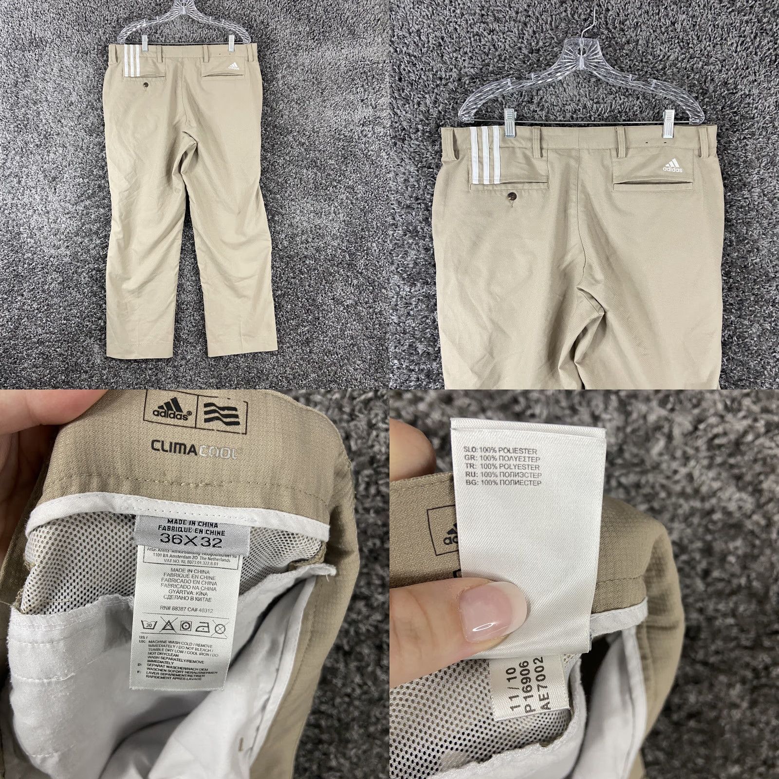 Adidas Adidas Climacool Chino Pants Beige Adult 36x29 Mens Size US 36 / EU 52 - 8 Thumbnail