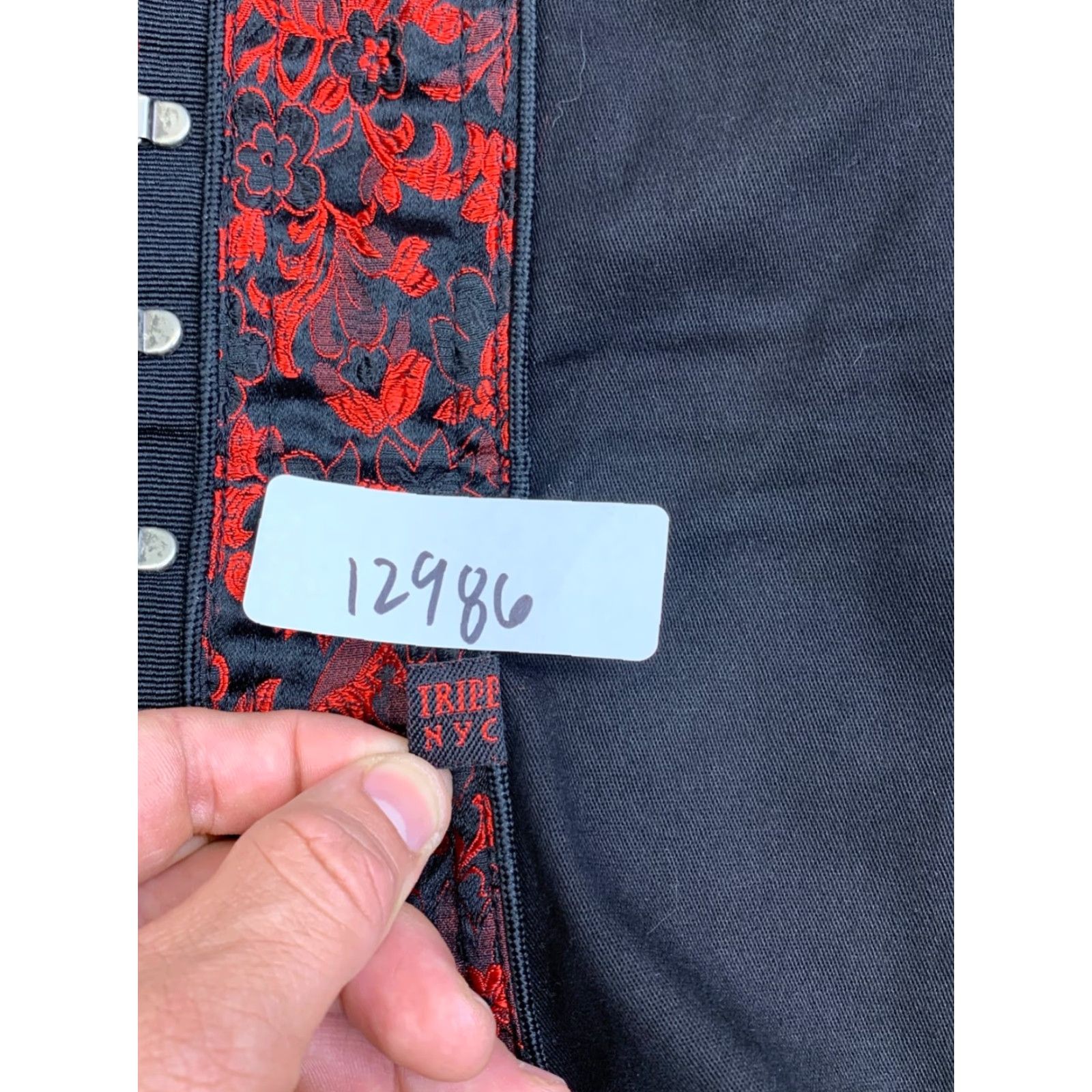 Tripp NYC VINTAGE TRIPP NYC Corset Lace Floral Black Red Grunge Rave 12986 S/M Women's Nightwear Party/Cocktail Spring Summer Grunge Shirts Womens Size S / US 4 / IT 40 - 4 Thumbnail