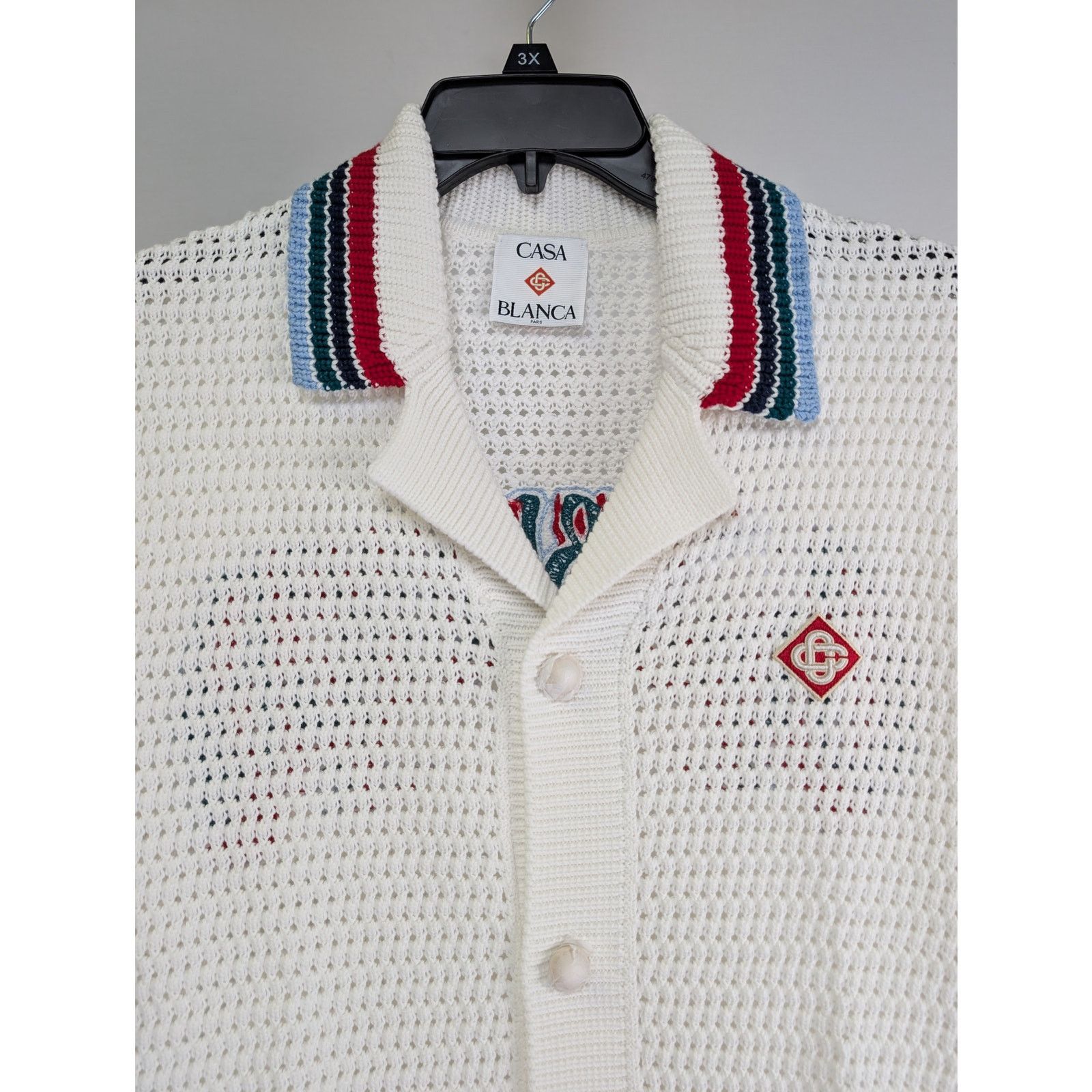 Casablanca o1rshd1 Sporty Faux Crochet Shirt in White Size US M / EU 48-50 / 2 - 5 Thumbnail
