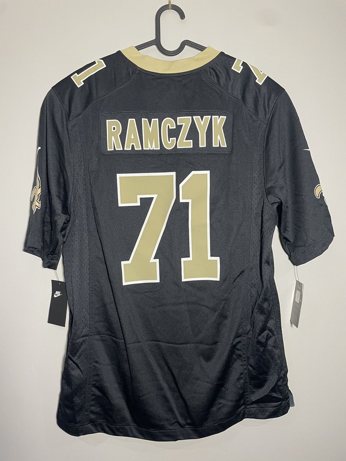 NFL × Nike NWT Nike Ramczyk New Orleans Saints Jersey #71 Black NEW NFL Size US L / EU 52-54 / 3 - 4 Thumbnail