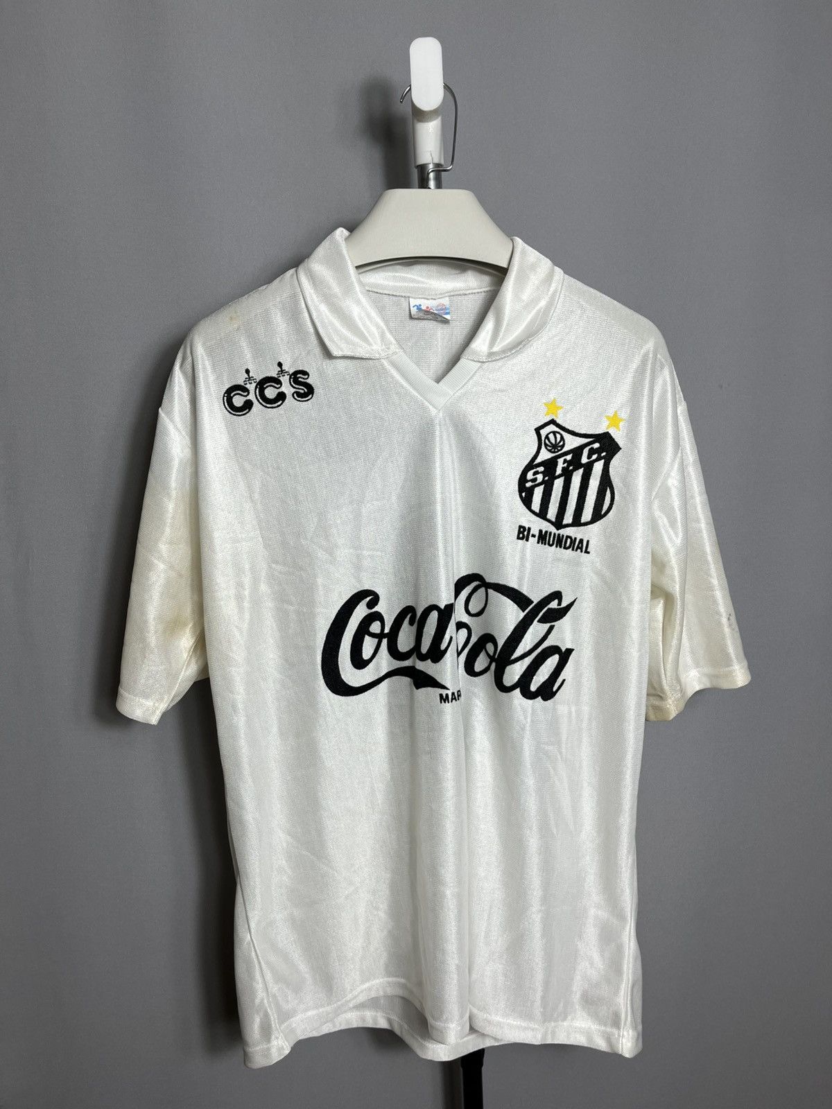 CCS Santos FC #8 1991 1992 home retro vintage cocacola Size US M / EU 48-50 / 2 - 1 Thumbnail