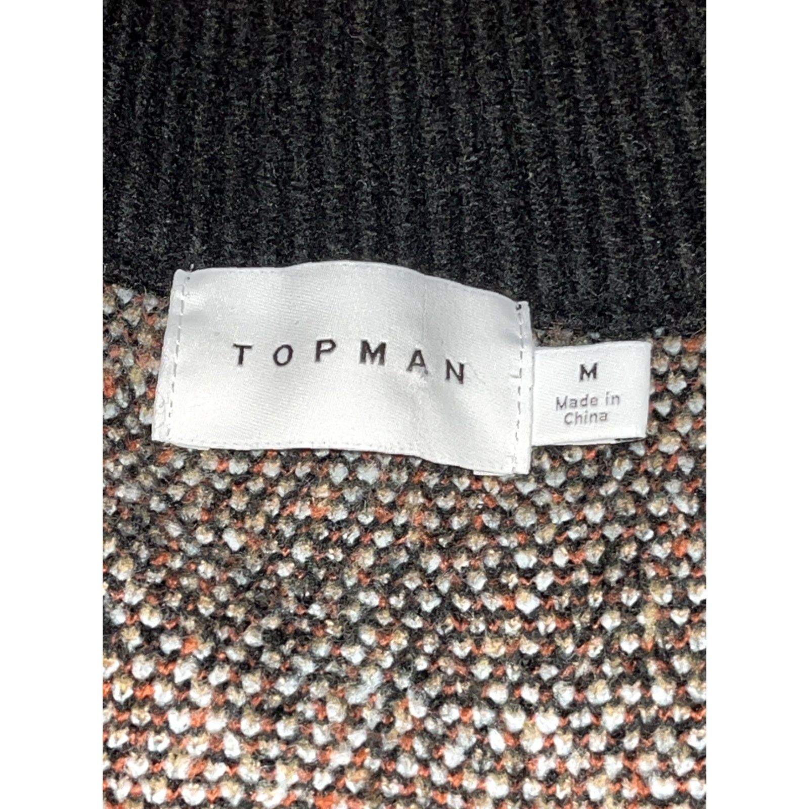 Topman TopMan V Neck Vest Colorful KnIT Blotchy Geometric Knit Sleeveless Medium Men’s Size US M / EU 48-50 / 2 - 6 Thumbnail