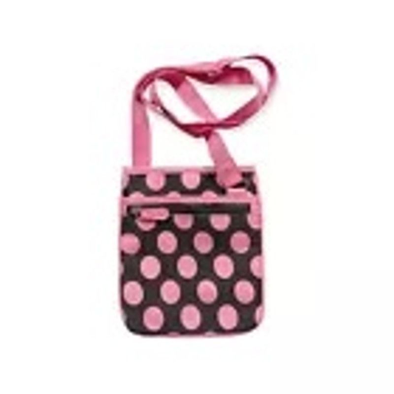 Other Black with Pink Dots & Strap Mini Satchel Purse Travel Bag Size ONE SIZE - 1 Thumbnail