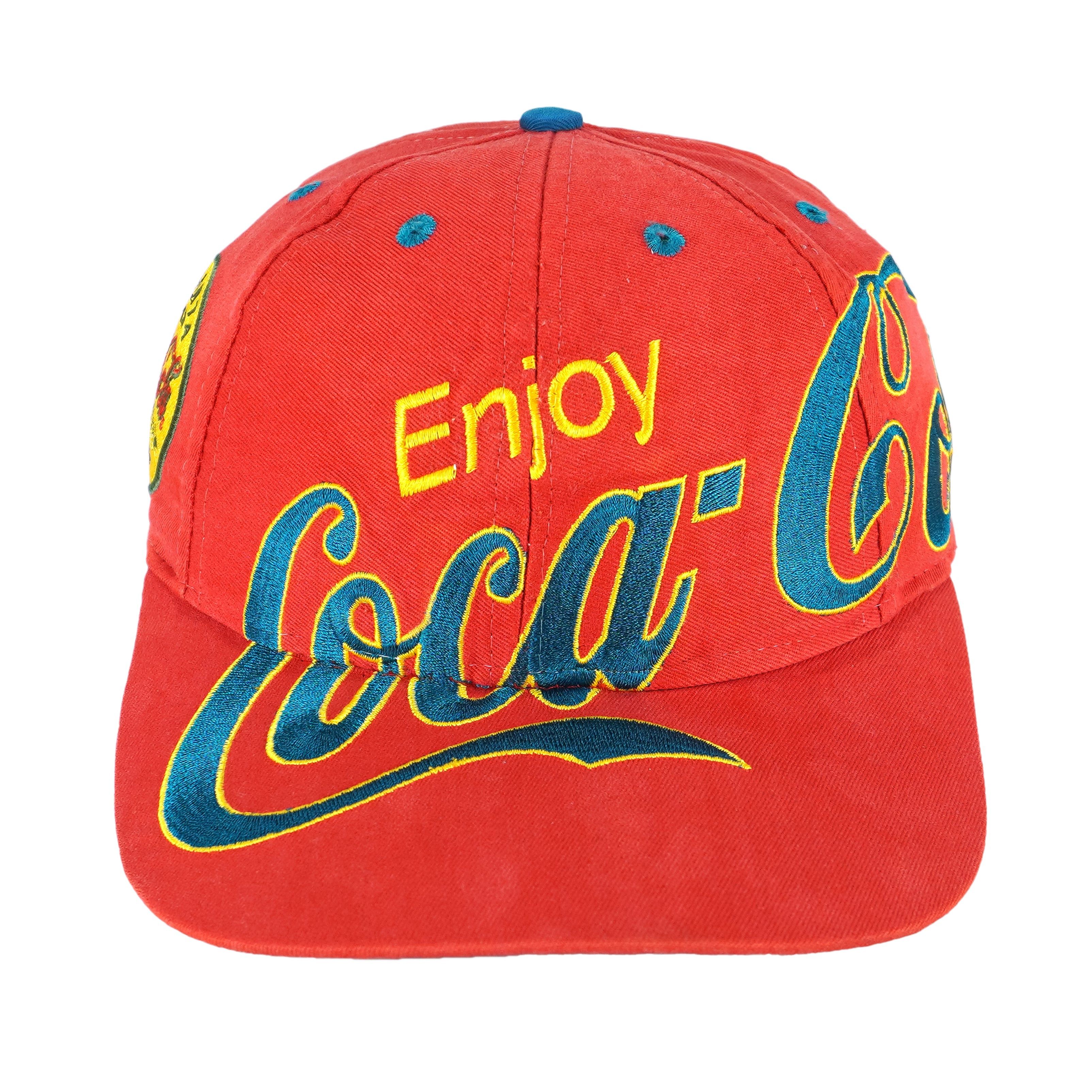 Coca Cola Enjoy Coca-Cola Ice Cold Atlanta Snapback Hat 1990s Size ONE SIZE - 1 Thumbnail