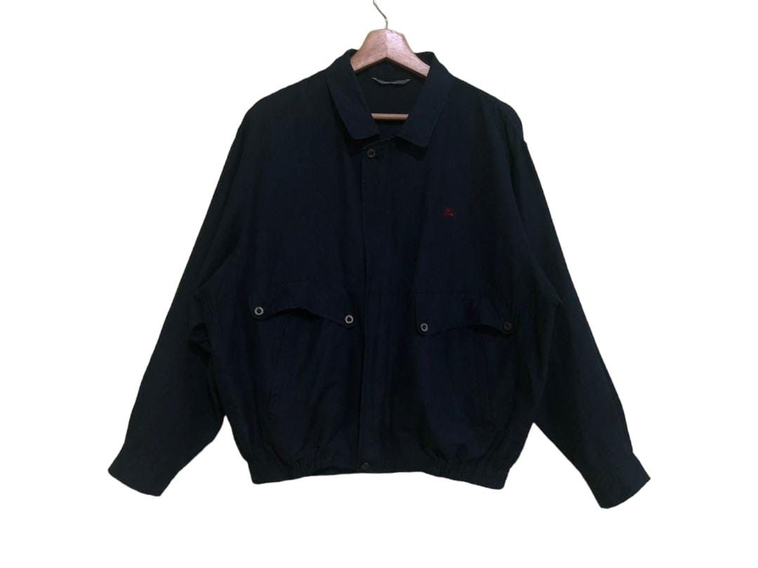 image of Burberry Vintage Burbberys Zipper Jacket in Blue, Men's (Size Large)