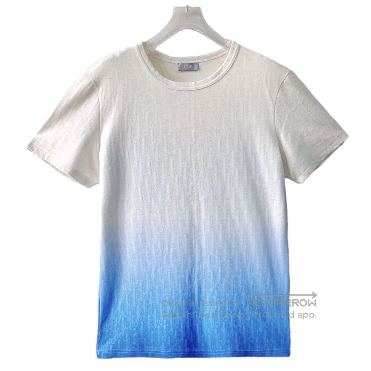 Dior Blue and White Gradient Short Sleeve Shirt. Size US S / EU 44-46 / 1 - 1 Thumbnail