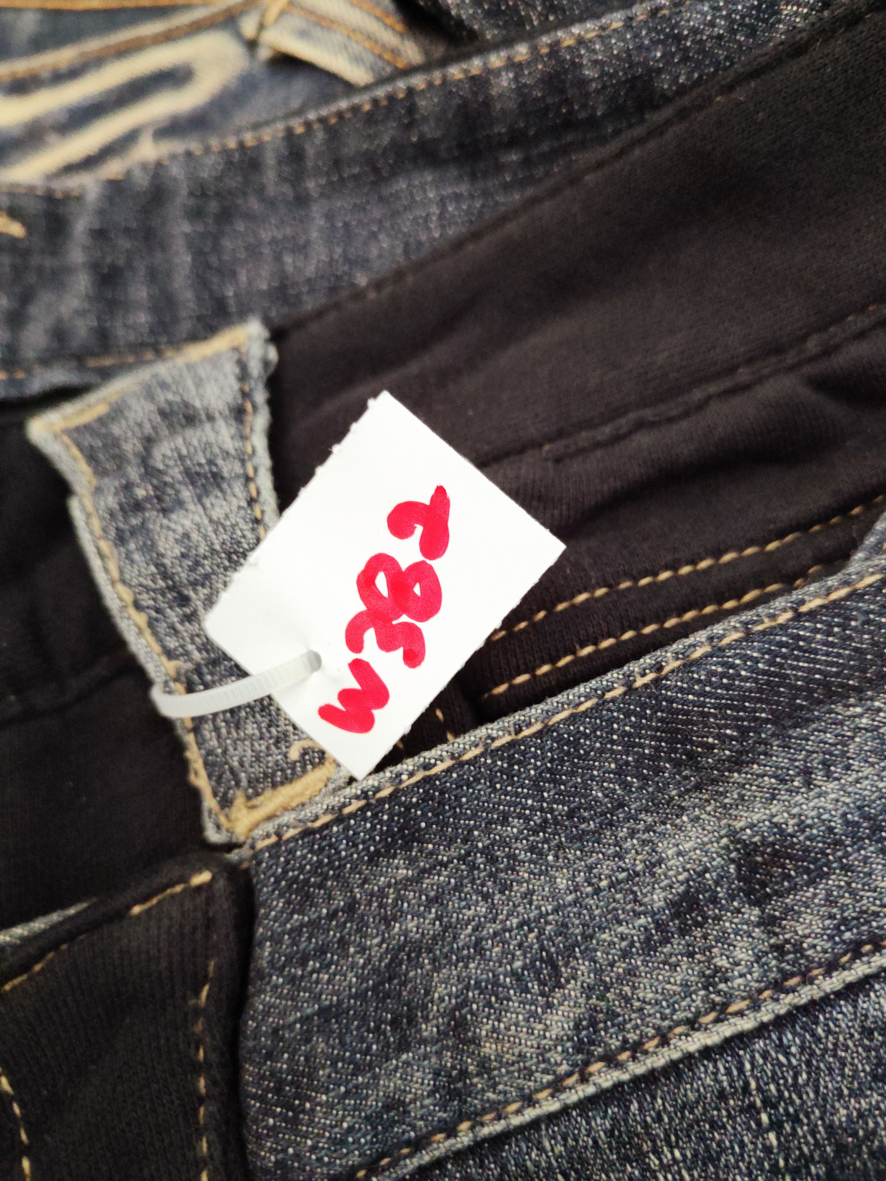 PPFM PPFM Dark Blue double waist Distressed Ripped Jeans #W382 Size US 32 / EU 48 - 18 Thumbnail