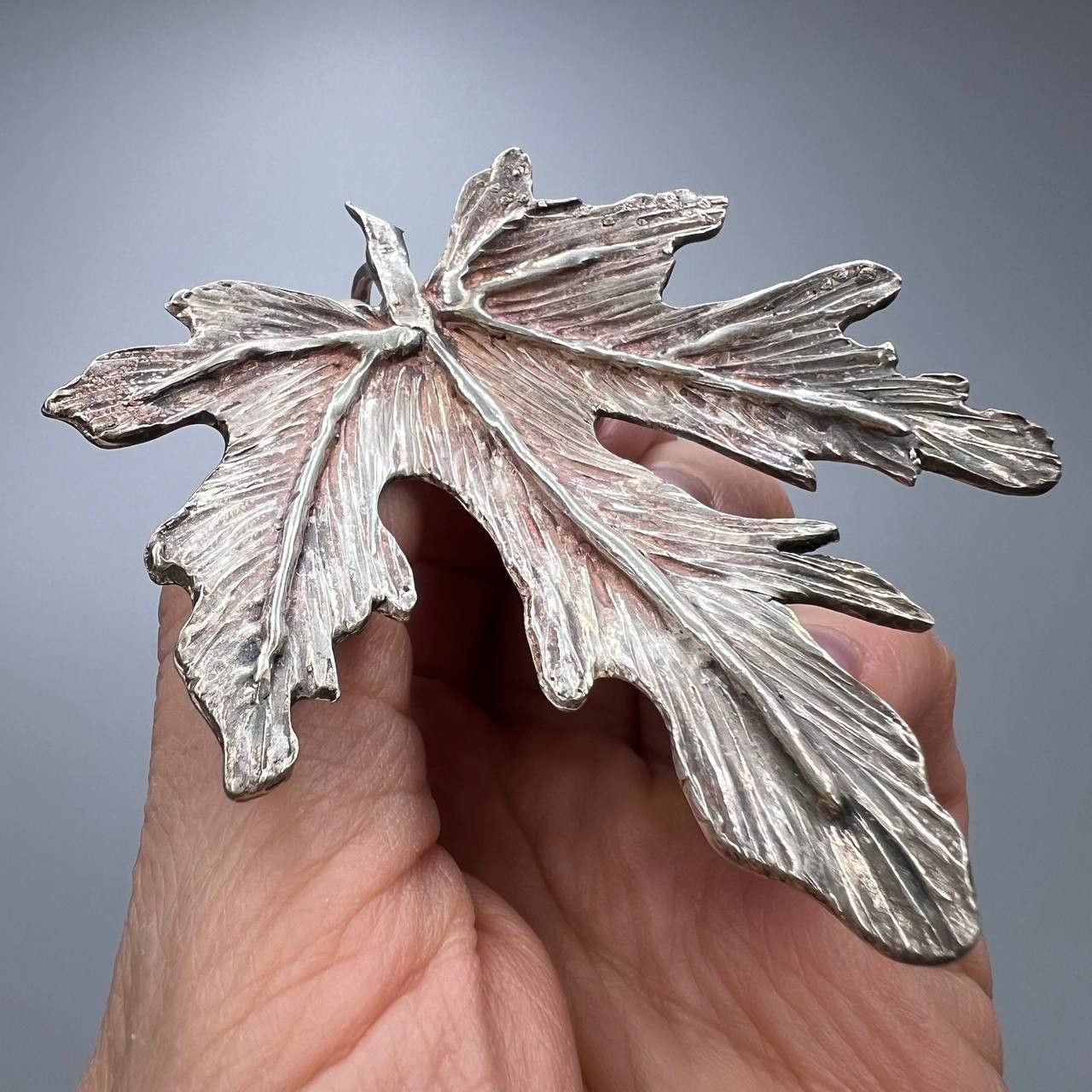 Vintage Vintage Jewelry Pendant Maple Leaf Silver 800 Italy 23g Size ONE SIZE - 6 Thumbnail