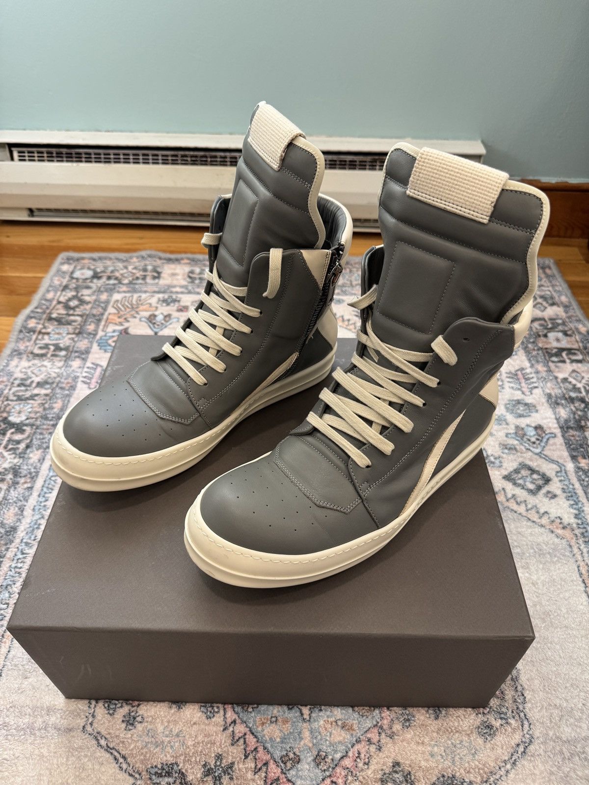 Rick Owens Rick Owens Grey concordians washed indigo Geobasket Size US 9 / EU 42 - 1 Thumbnail