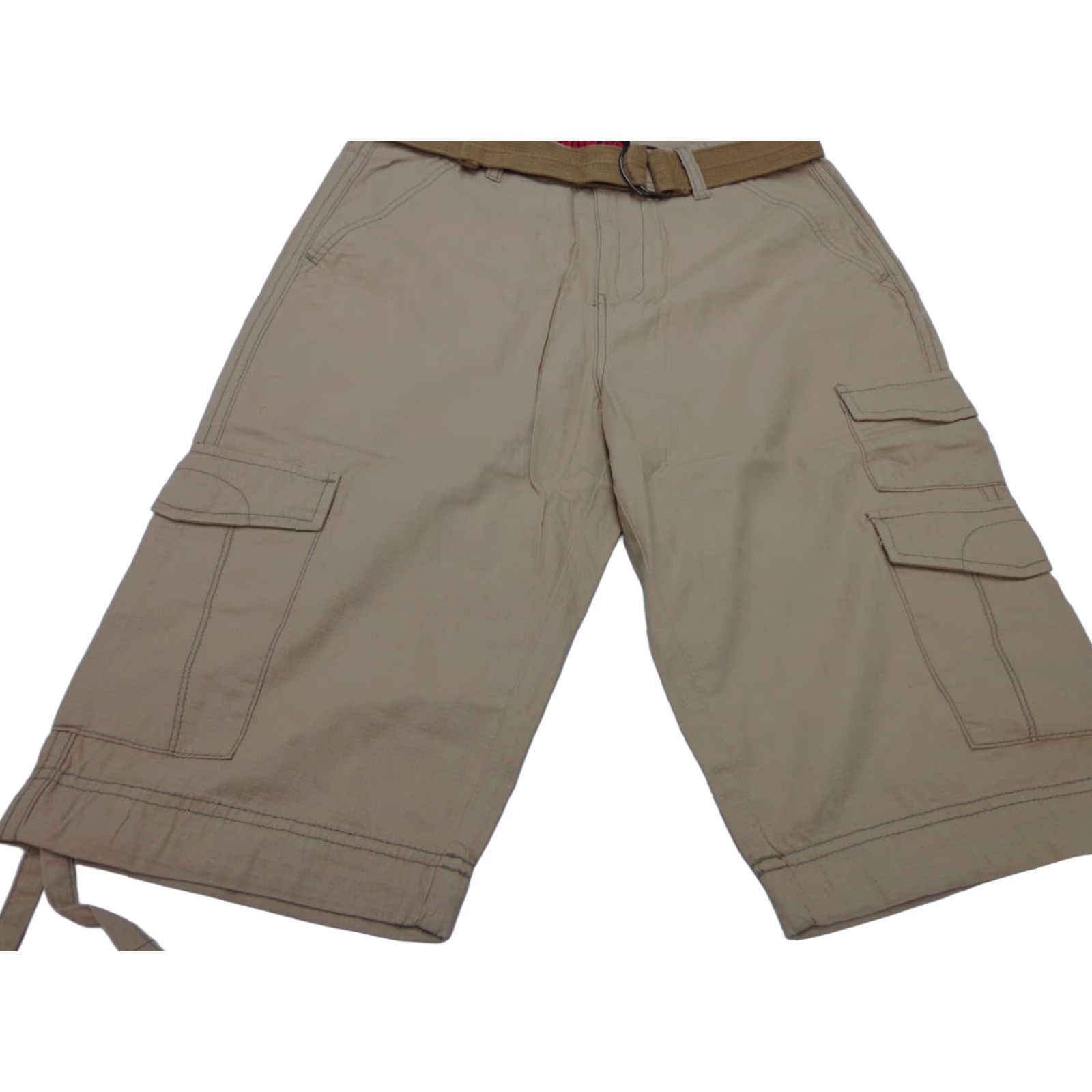 Vintage IRON CO. Messenger Cargo Shorts Belted Below Knee Khaki Size 30 NEW Cargo Men Beige 30 Regular Belted IRON CO. Size US 30 / EU 46 - 1 Thumbnail