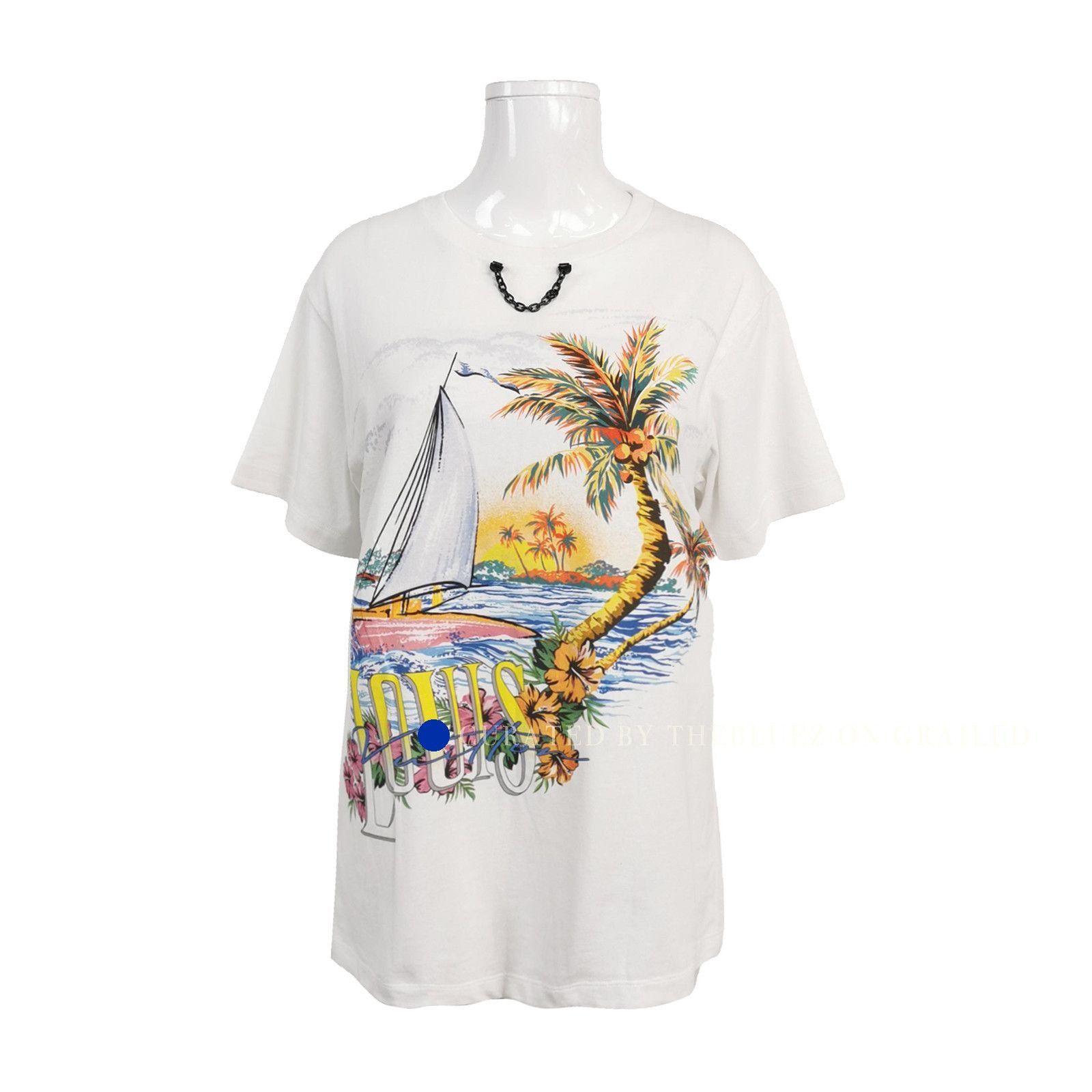 Louis Vuitton Tropical Print T-Shirt in White Size US S / EU 44-46 / 1 - 1 Thumbnail