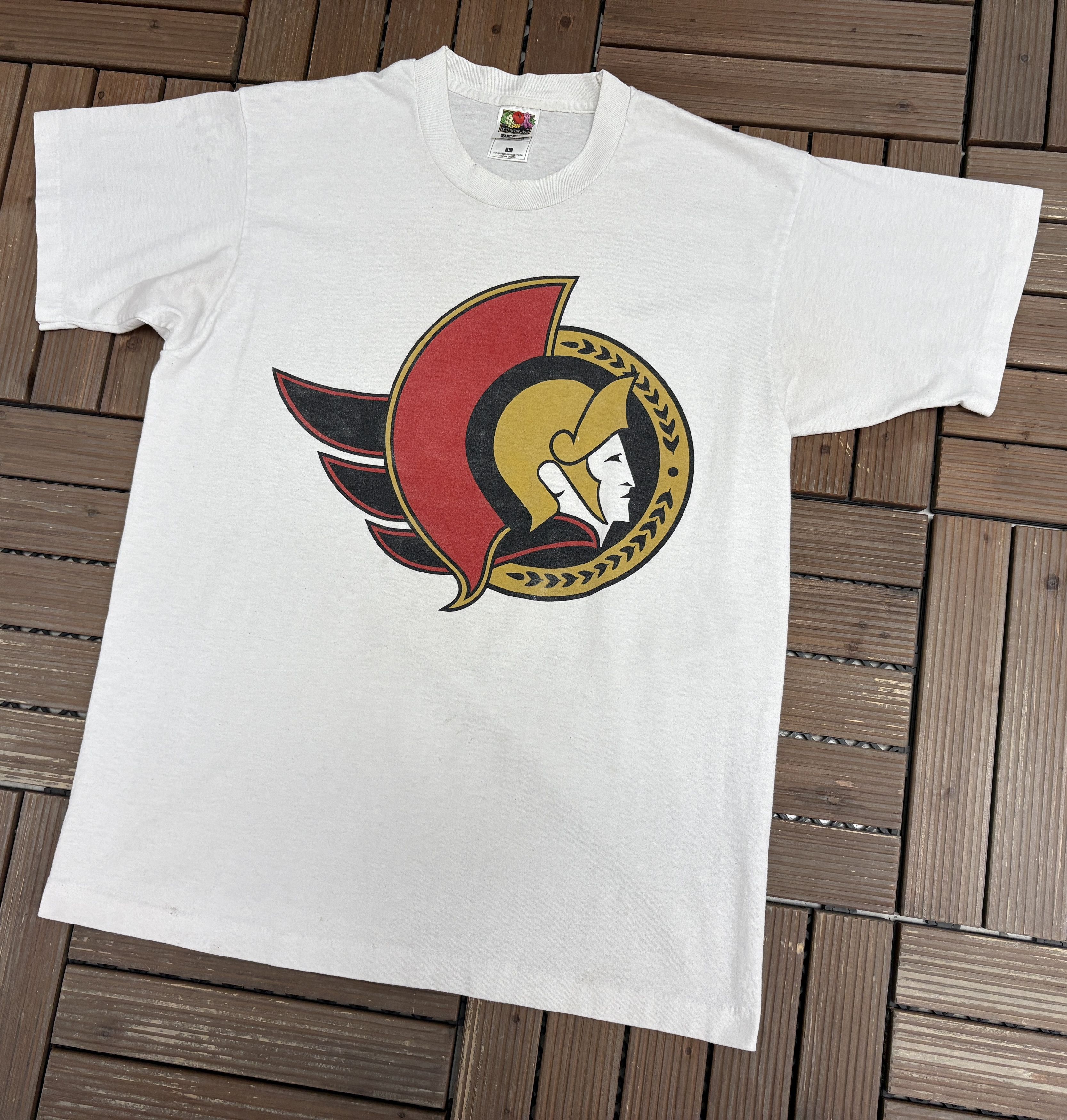 Vintage Ottawa Senators Vintage White T-Shirt Tee Size US L / EU 52-54 / 3 - 3 Thumbnail