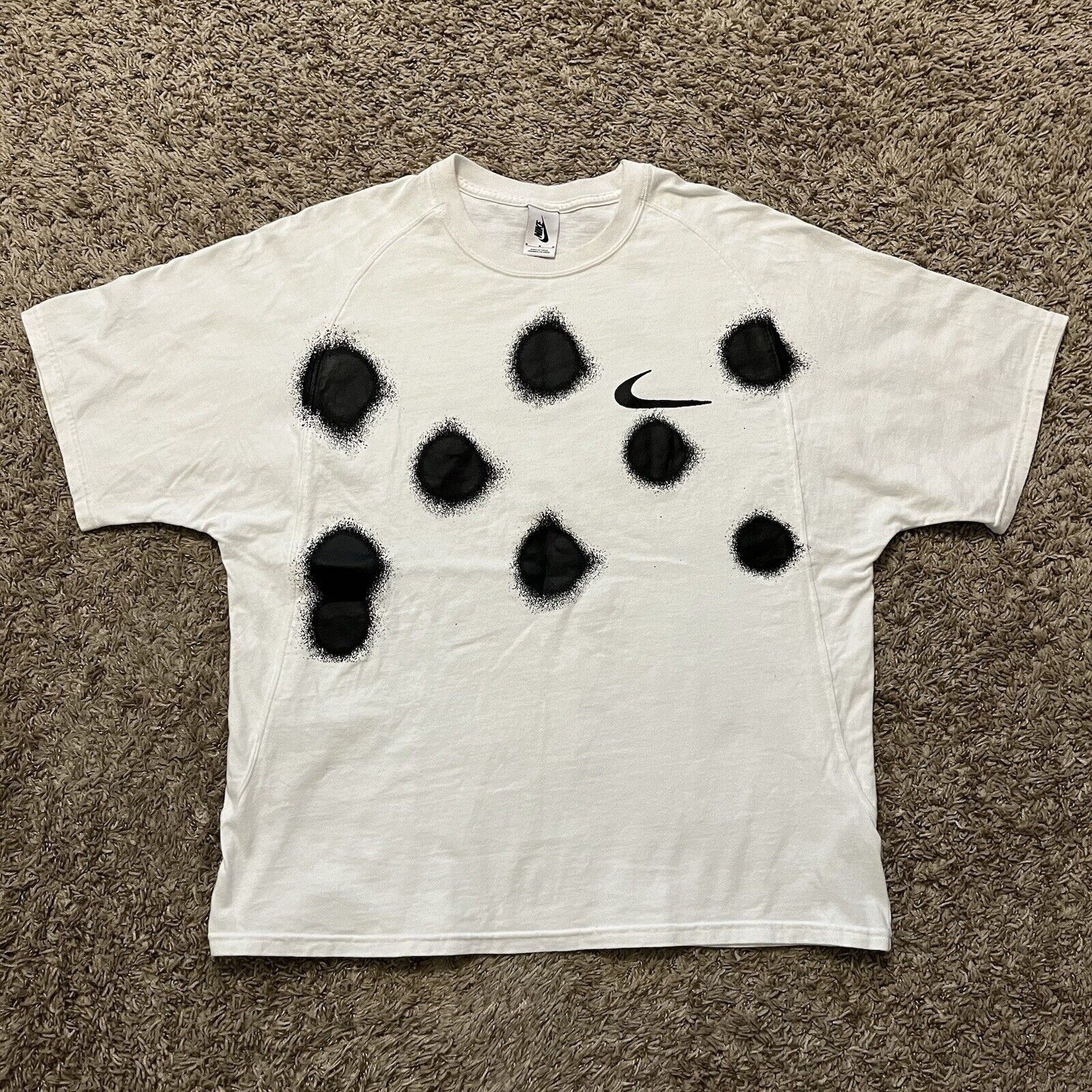Nike Off White Nike x Off White Spray Dot Big Swoosh Tee Shirt Medium Grailed