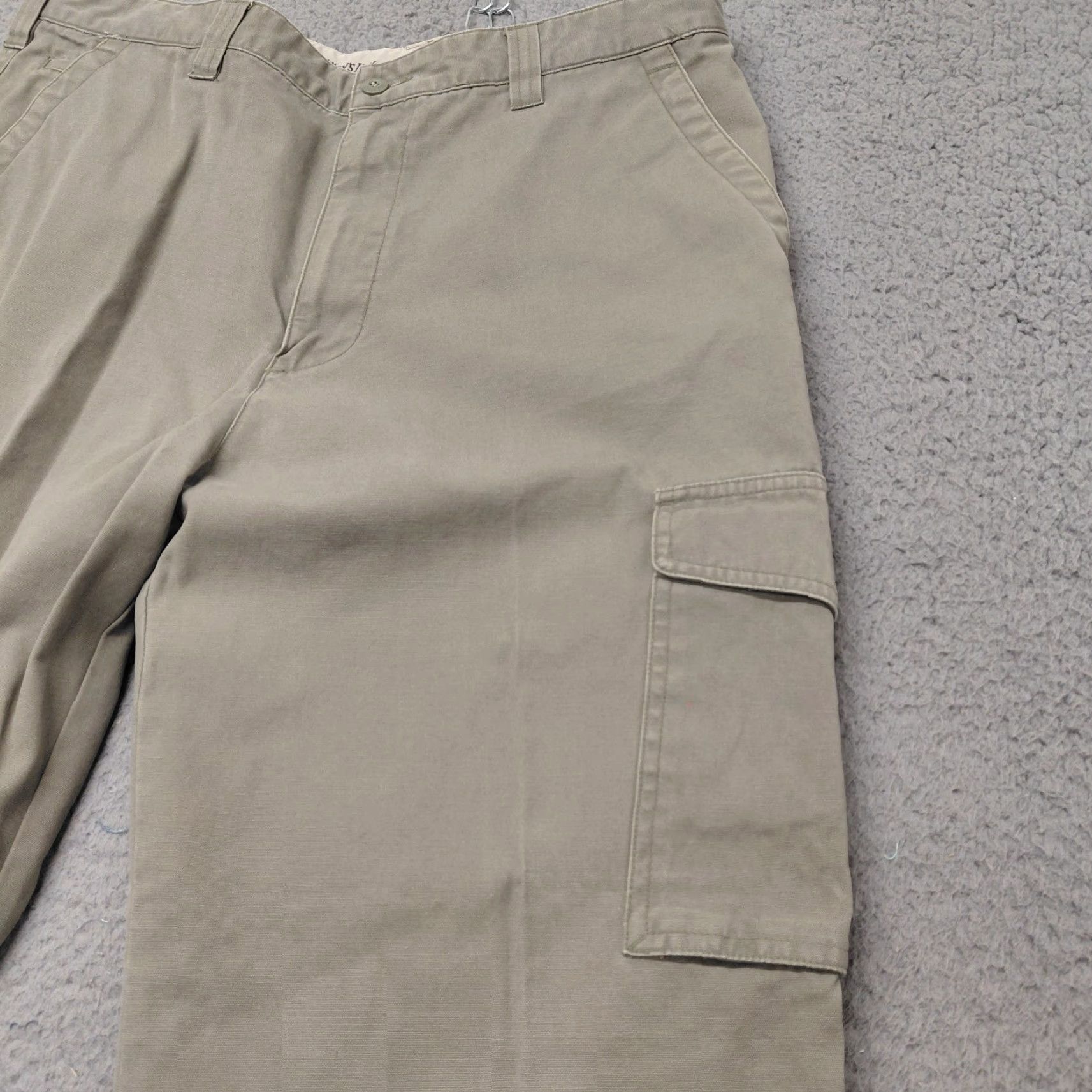 Vintage St Johns Bay Ultimate Work Pants Mens 36x29 Khaki 100% Cotton Cargo Pocket Pants Cargo Pocket Mens Regular Brown Canvas Backpack? Size US 36 / EU 52 - 5 Thumbnail