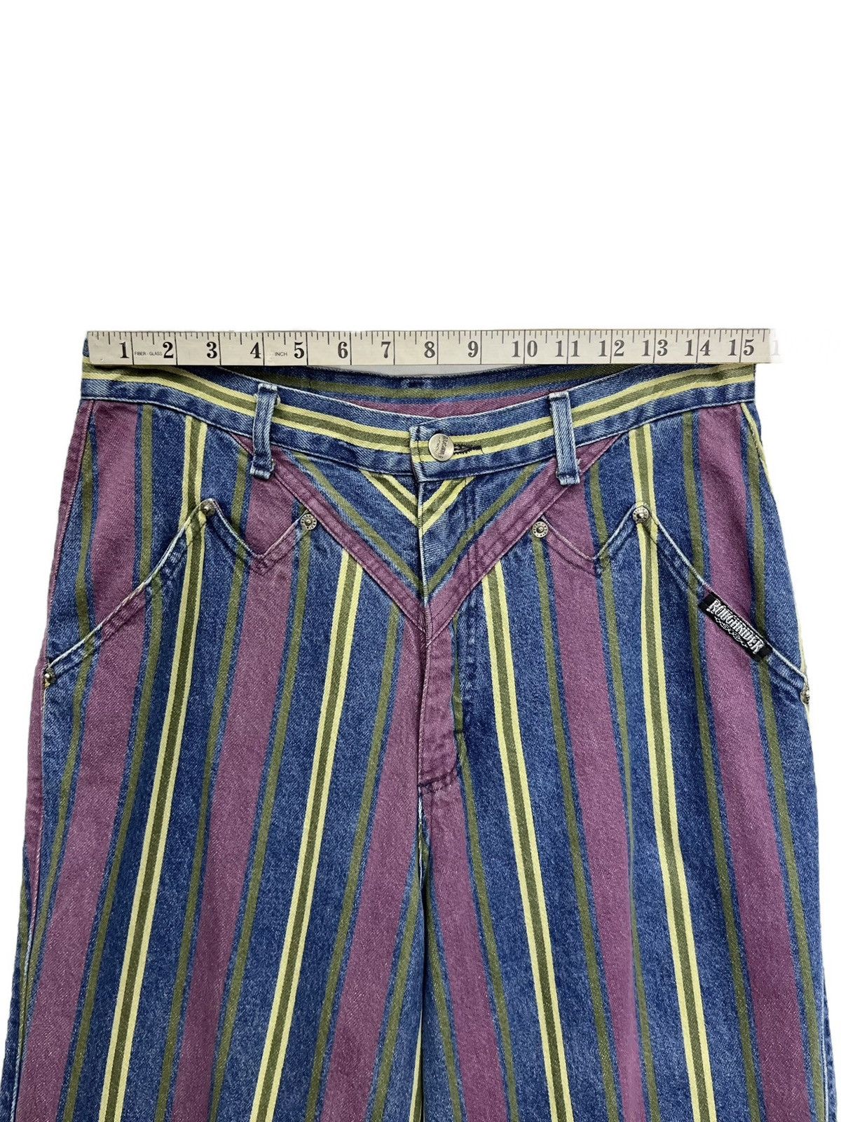 Cross Colours × Vintage 🔥Vintage ROUGH RIDER Western Stripes Denim Made In USA Size US 30 / EU 46 - 11 Thumbnail