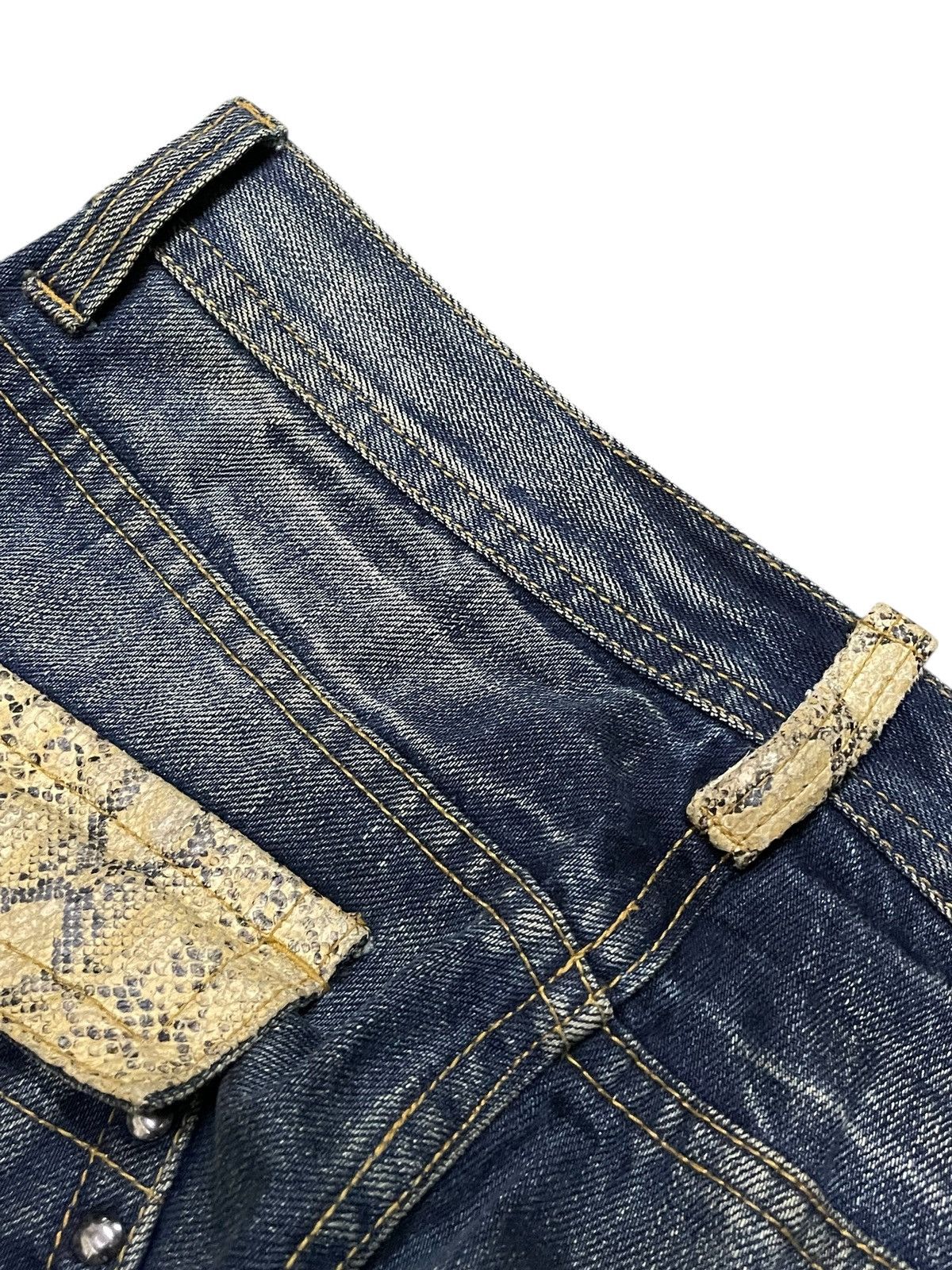 Hysteric Glamour × semanticdesign Semantic Design Japan Snake Skin Flap Pocket Muddy Jeans Size US 30 / EU 46 - 22 Thumbnail