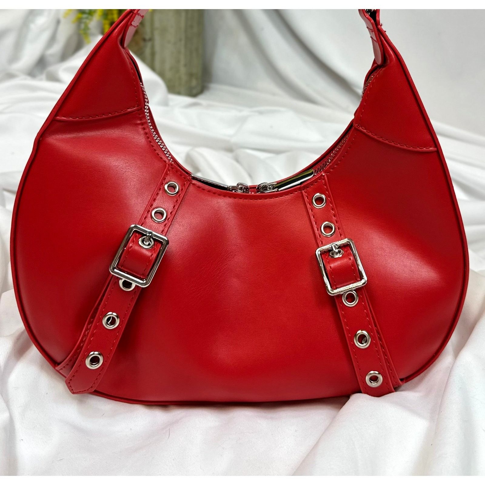 Other 8 Other Reasons Delphine Double Buckle Shoulder bag Red Size ONE SIZE - 8 Thumbnail