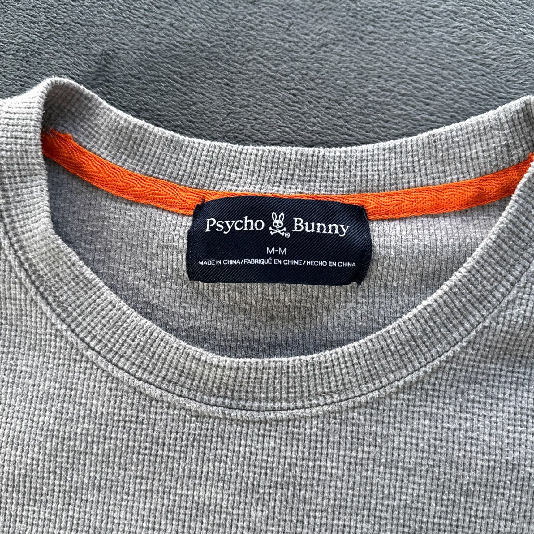 Psycho Bunny Psycho Bunny Shirt Mens Small Gray Val Waffle Knit Lounge Long Sleeve Pocket Size US S / EU 44-46 / 1 - 6 Thumbnail