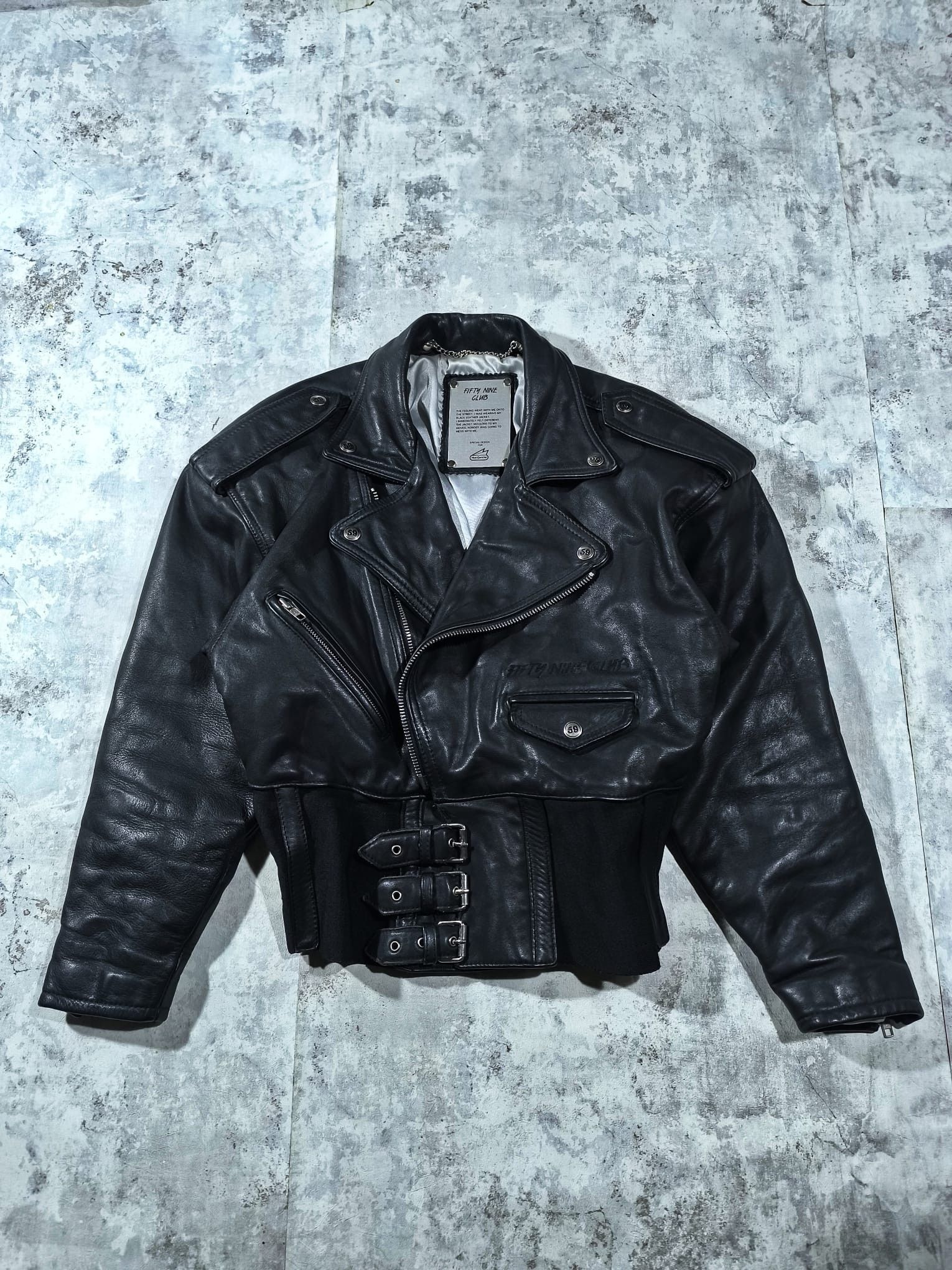 Leather Vintage Fifty Nine Club Women's Fitted Leather Jacket Size S / US 4 / IT 40 - 4 Thumbnail