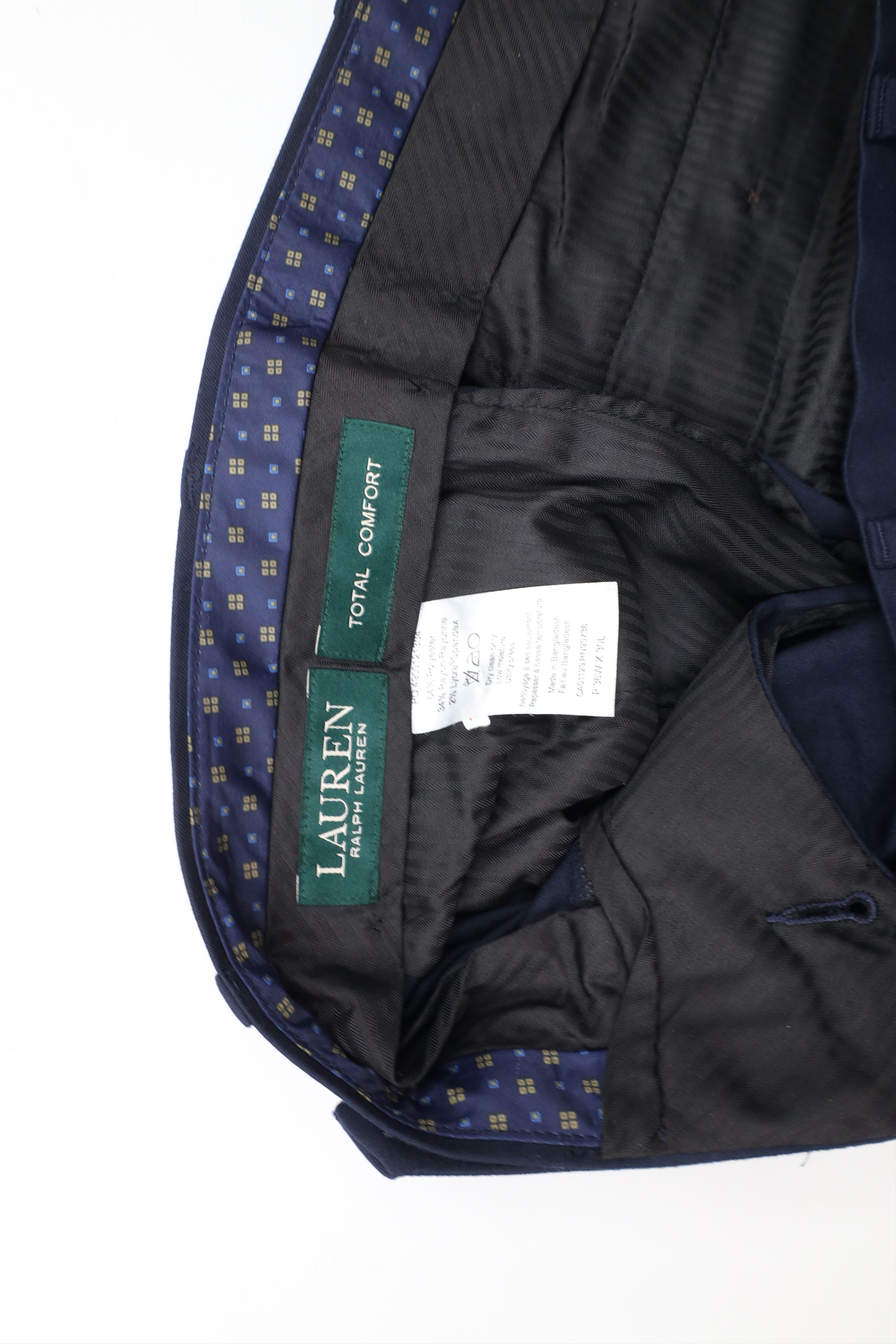 Ralph Lauren × Vintage Vintage Ralph Lauren Stretch Flat Front Chino Pants Blue Size US 36 / EU 52 - 7 Thumbnail