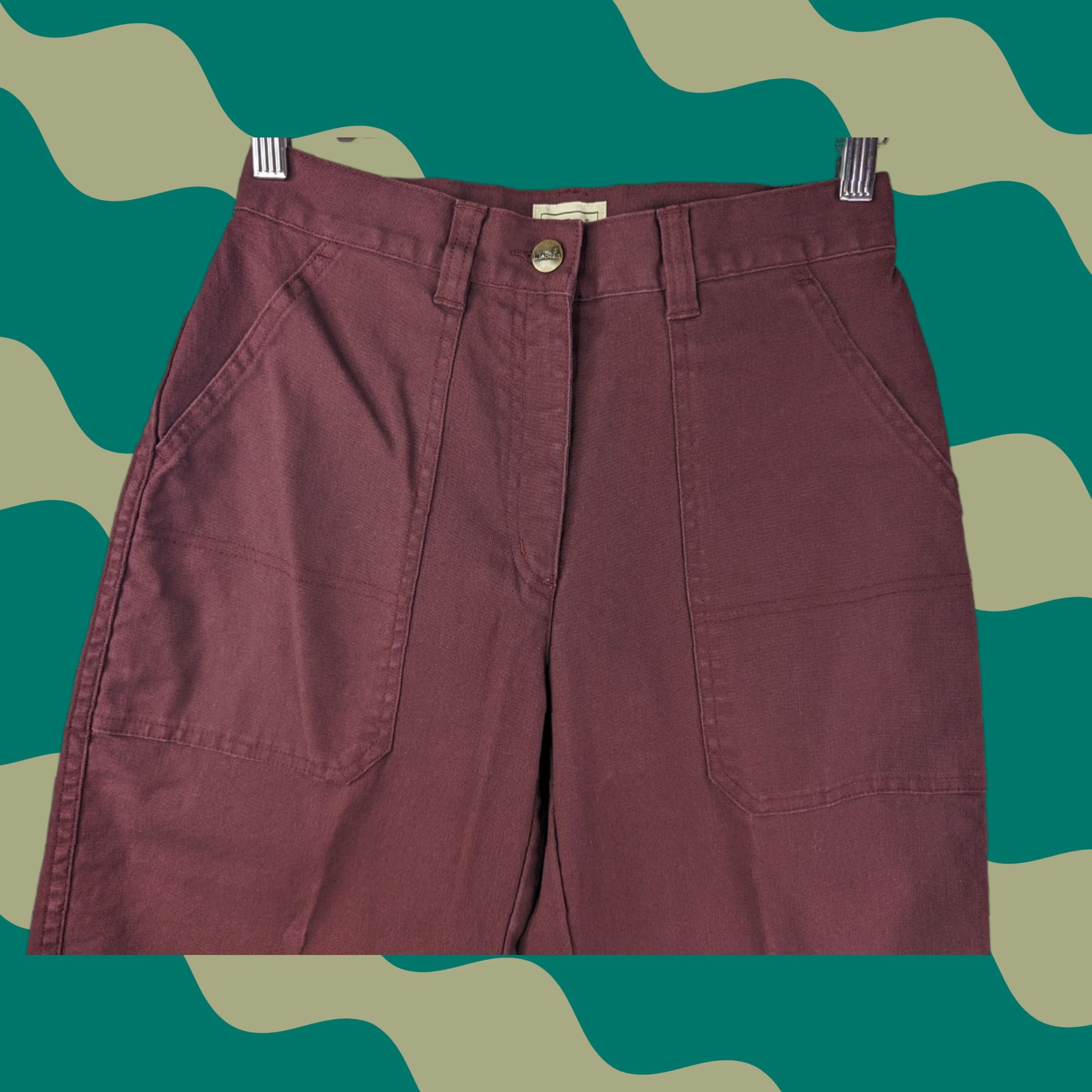 Vintage **L.L. Bean Petite Maroon Women's Chino Pants Size 4 Flat Front** User: **L.L. Bean Women's Petite Maroon Chino Pants Size 4 Flat Front** Size 27" / US 4 / IT 40 - 1 Thumbnail