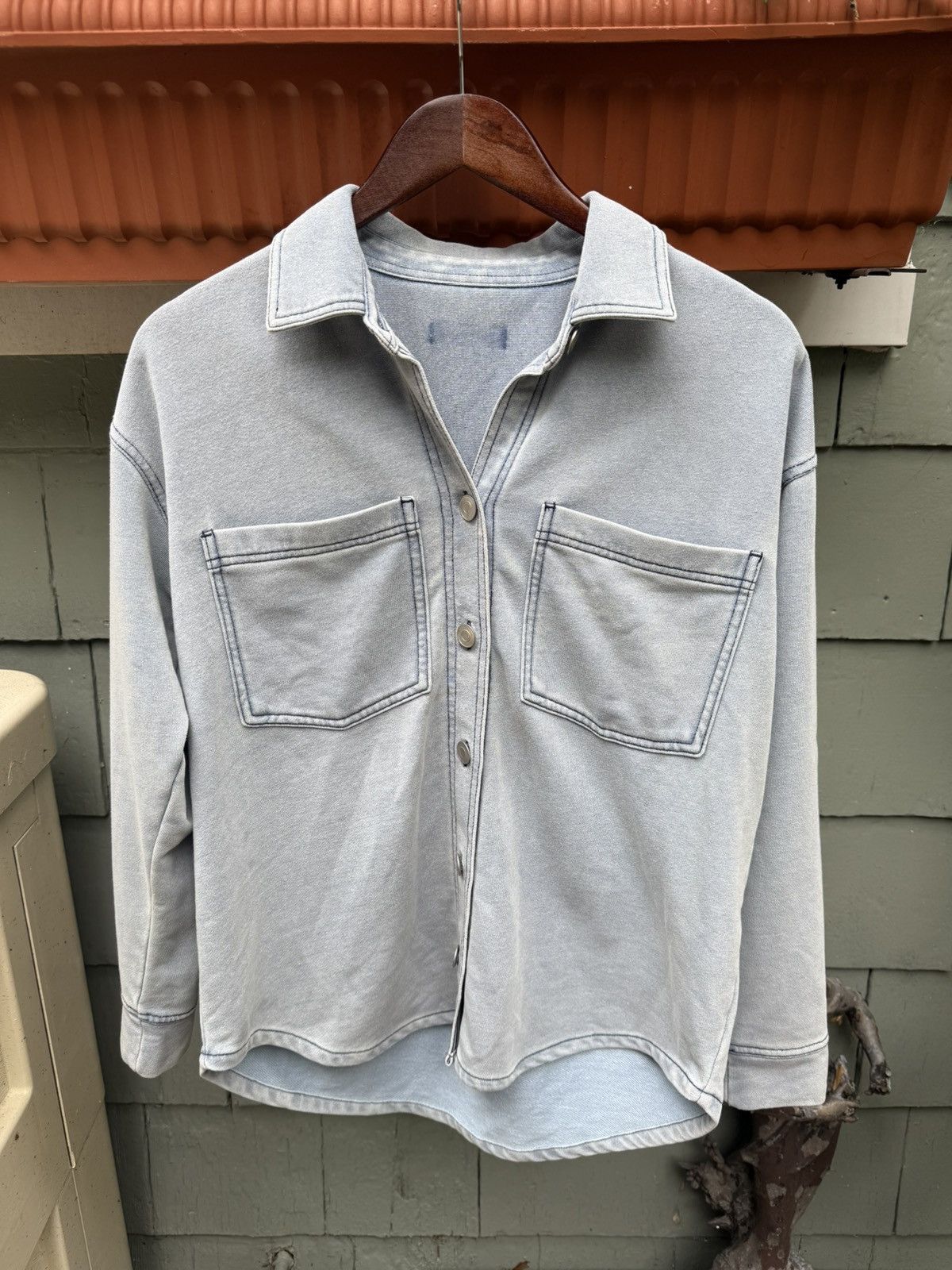 Other Japanese Sample Button Up Reverse Weave Silver Buttons New Size US M / EU 48-50 / 2 - 1 Thumbnail