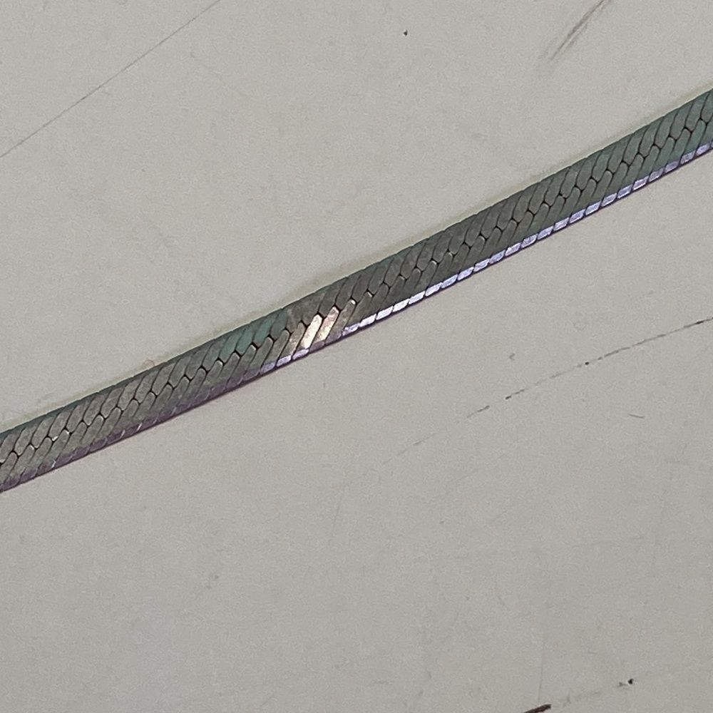 Vintage Milor Sterling Silver Herringbone Chain 20” 8 g About 3mm Wi Size ONE SIZE - 2 Thumbnail