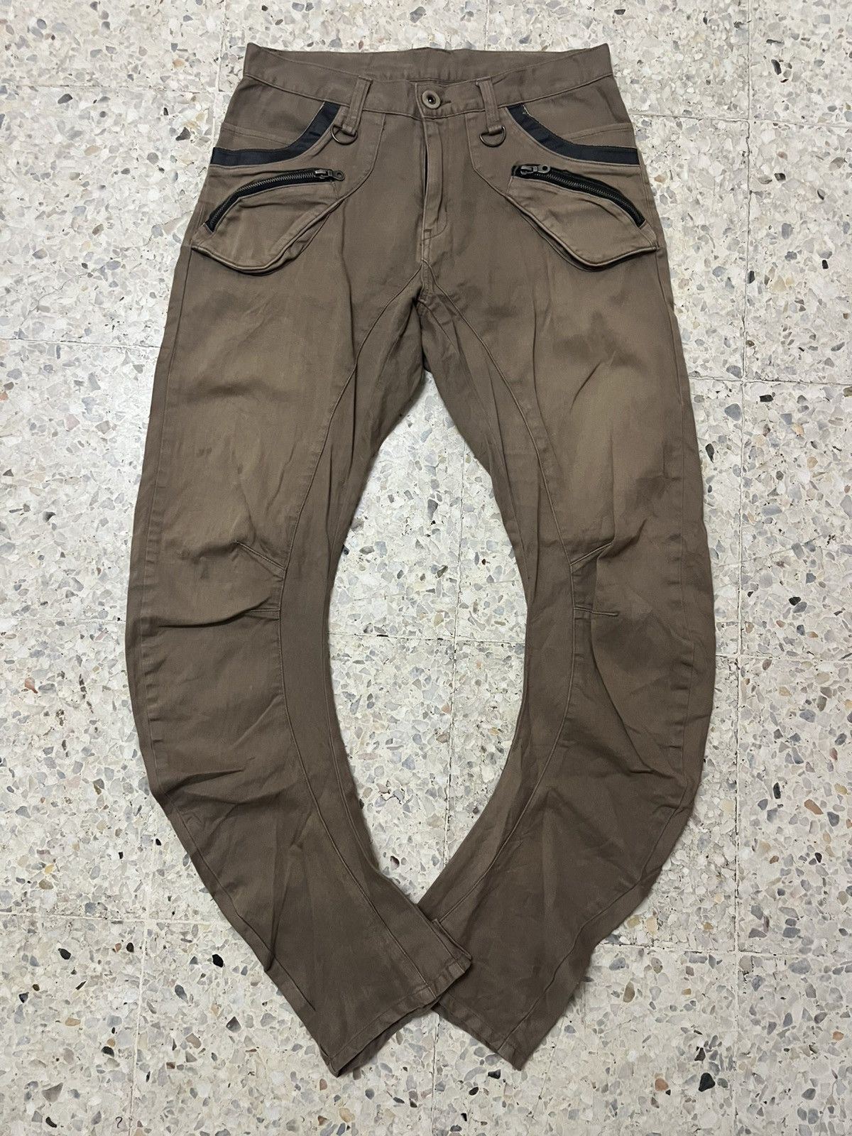 PPFM PPFM Japan Y2K Techwear Cargo Pants Curved Leg Design Size US 32 / EU 48 - 1 Thumbnail