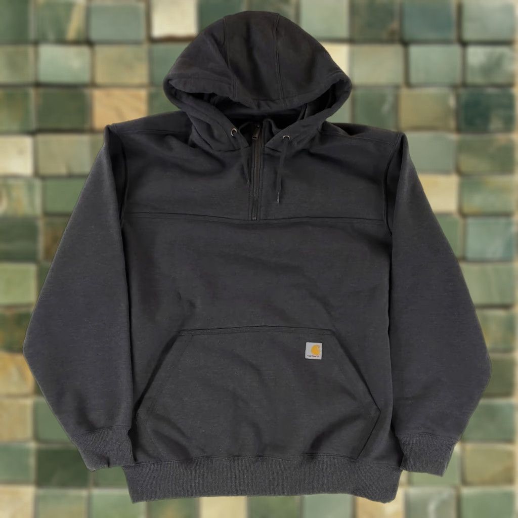 Carhartt Carhartt Hoodie Rain Defender 1/4 Zip Loose Fit Gray Mens XL Size US XL / EU 56 / 4 - 1 Thumbnail