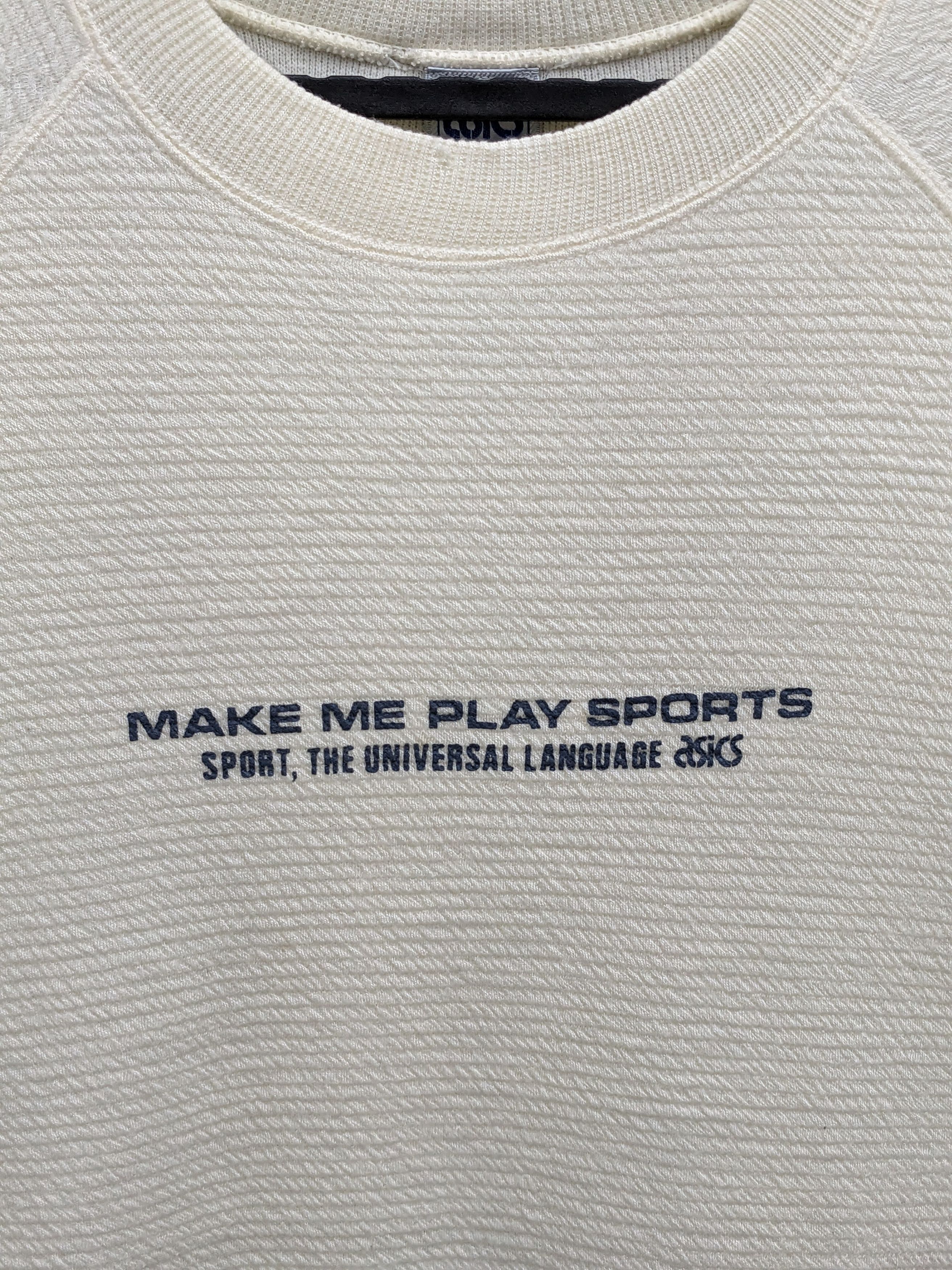 Asics Vintage Asics Make Me Play Sports Made In Japan Size US L / EU 52-54 / 3 - 3 Thumbnail