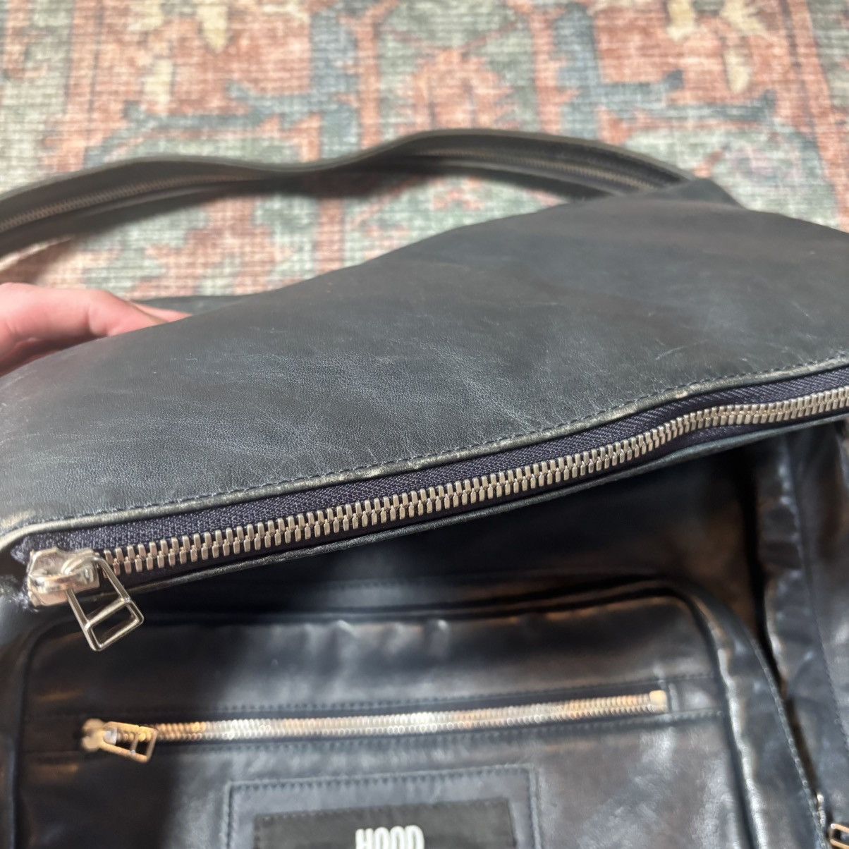 Hood By Air HBA Black Leather Messanger Bag Zippers Size ONE SIZE - 4 Thumbnail