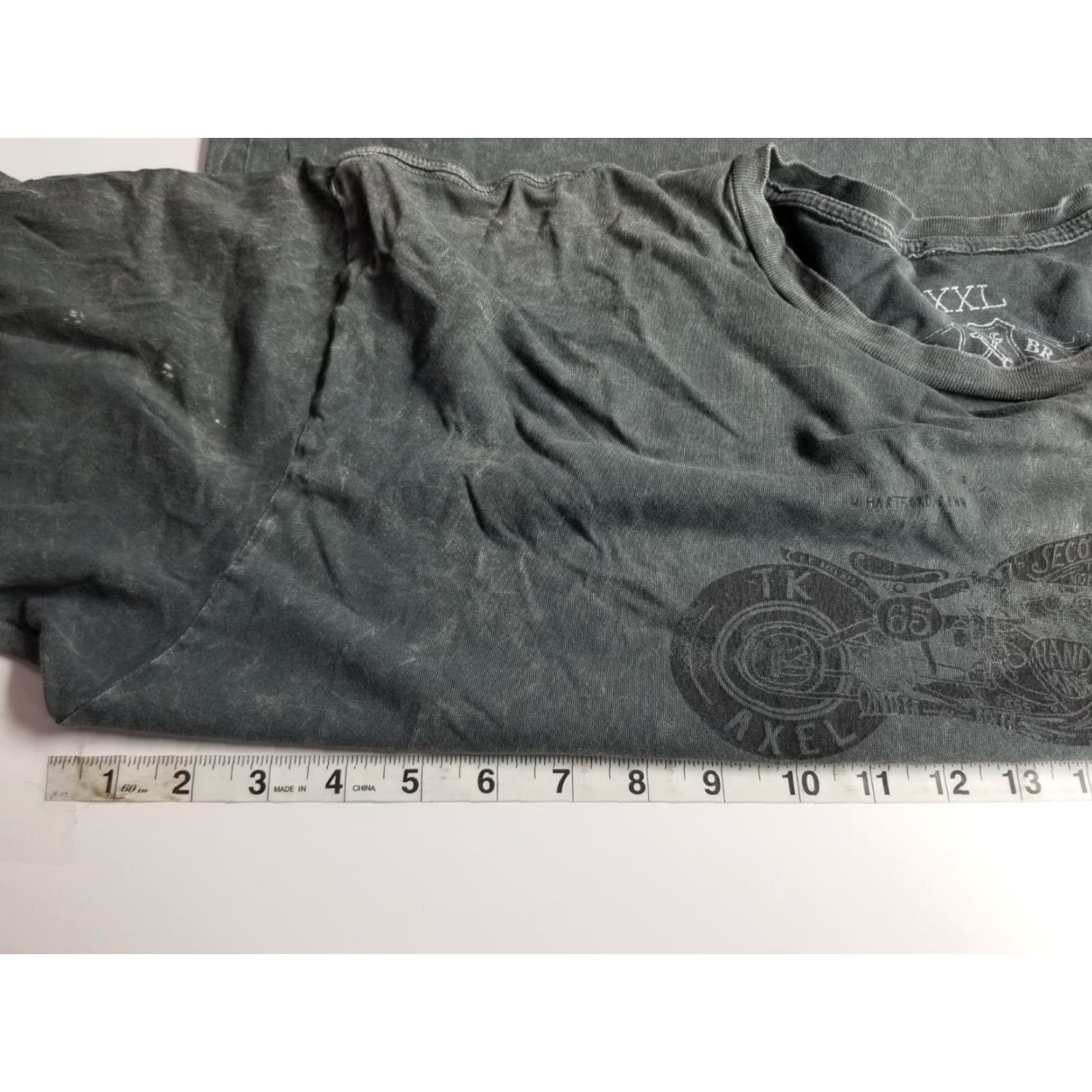 J Brand AXEL BRAND Men Short Sleeve Shirt Motorcycle Racing Solid Gray 2XL Cotton Crew Neck Stretch Everyday All Seasons T-Shirt Regular Mens Size US XXL / EU 58 / 5 - 3 Thumbnail