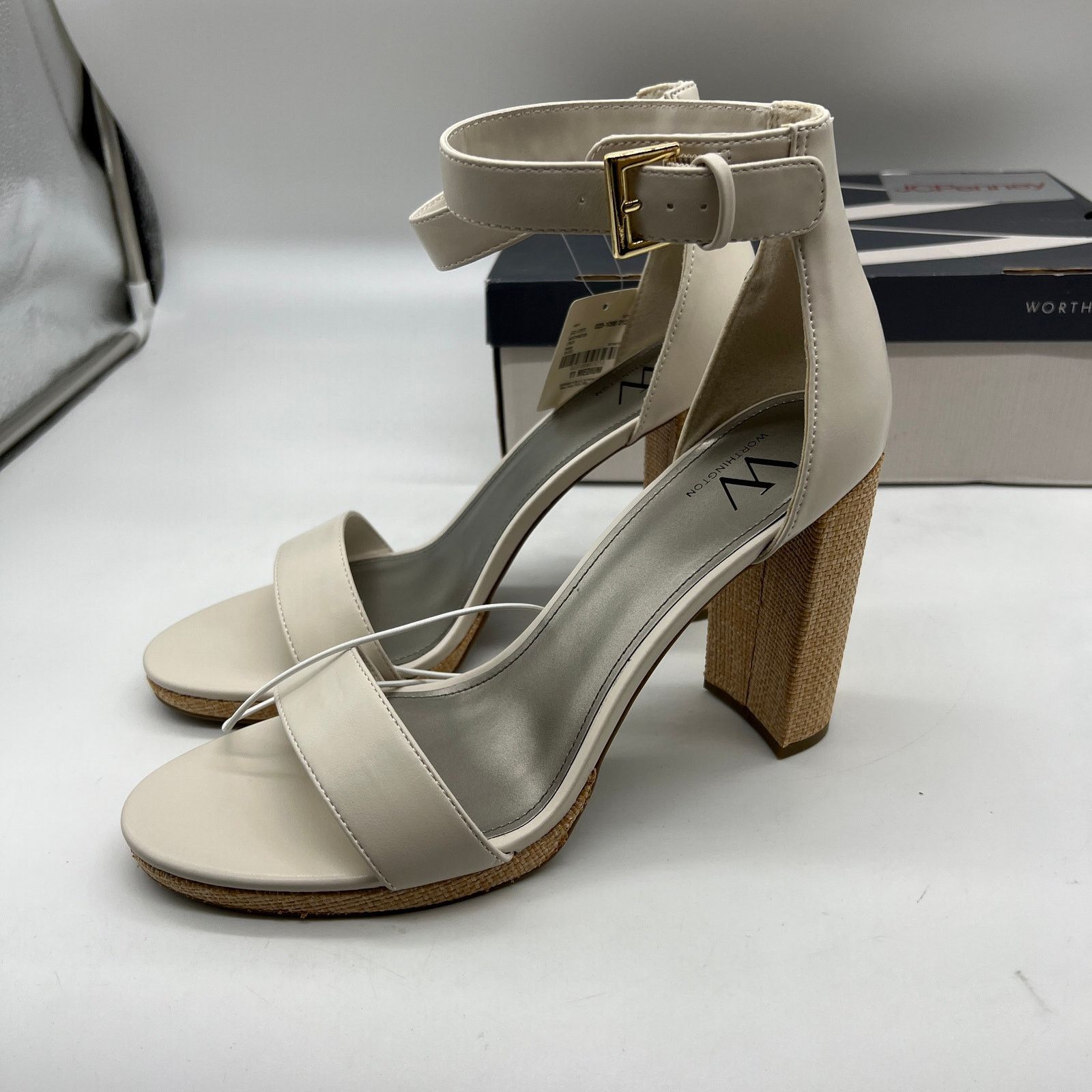 Other Worthington Womens Lynch Heeled Sandals Ivory Size US 11 / IT 41 - 7 Thumbnail
