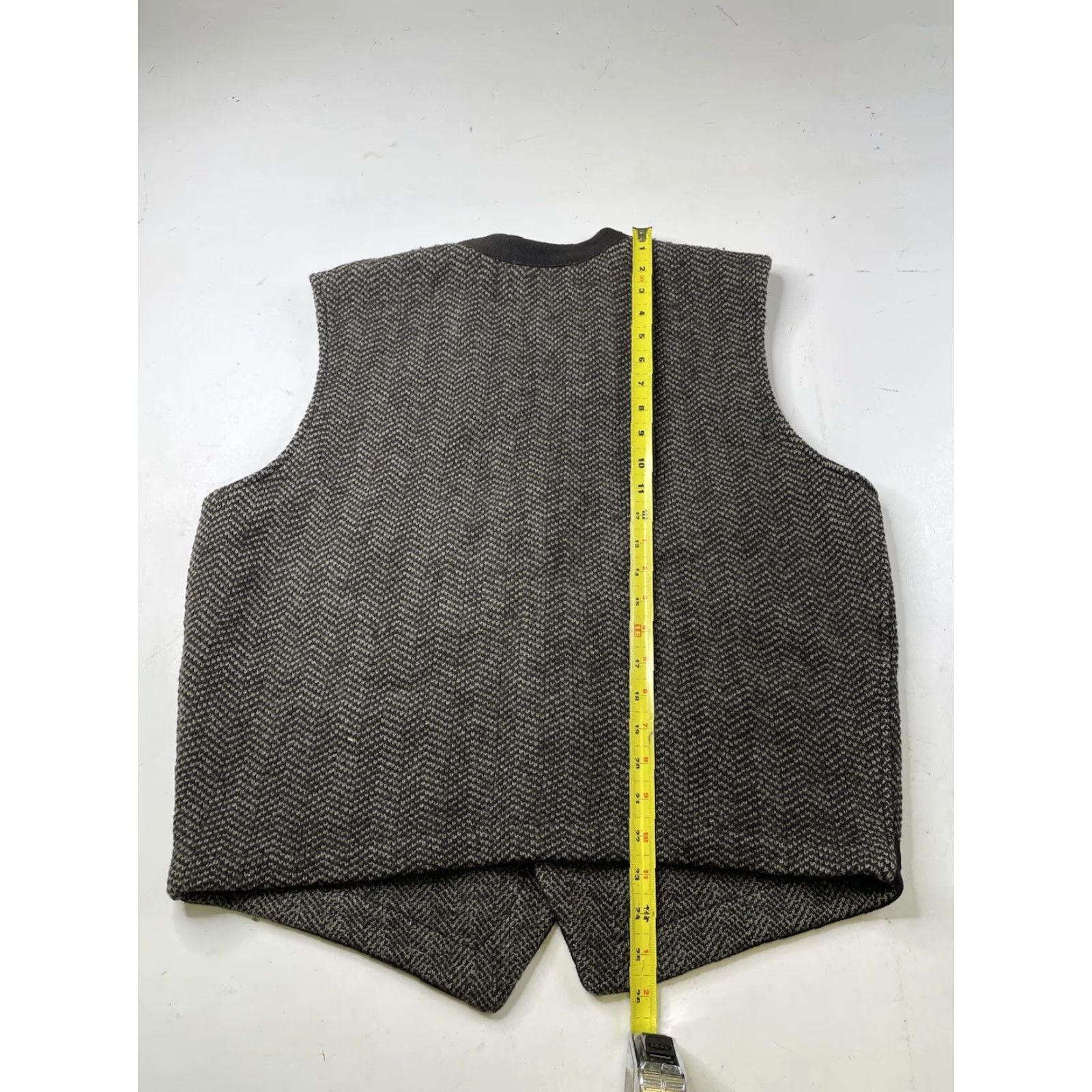 Ralph Lauren VINTAGE Ralph Lauren RRL Double RL Sweater Vest Mens XL Herringbone Wool Button Up Brown Wool Knit Pockets Size US XL / EU 56 / 4 - 5 Thumbnail