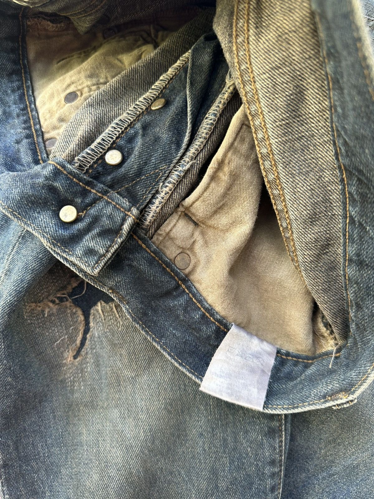 Studio D'Artisan Rare Vintage Studio D'artisan Rusty Distressed Denim Size US 32 / EU 48 - 9 Thumbnail