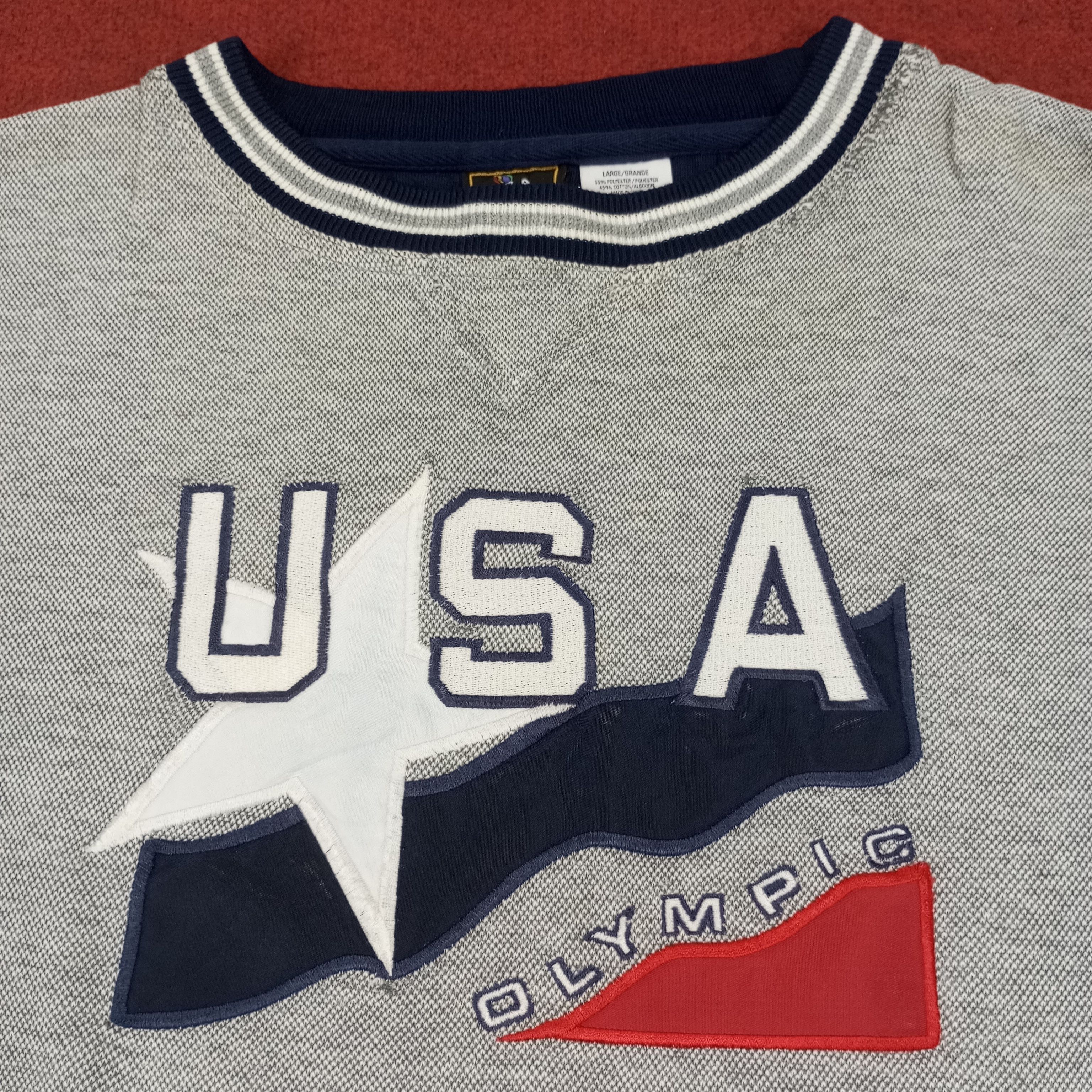 USA Olympics × Vintage USA Olympic Center Design Streetwear Style Sweatshirt Size US L / EU 52-54 / 3 - 7 Thumbnail