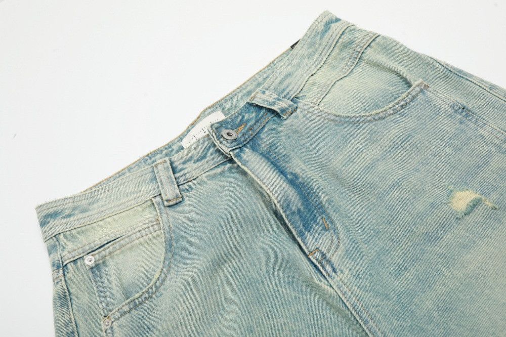 Japanese Brand × Jean Distressed men's loose casual punk washed ripped jeans Size US 32 / EU 48 - 3 Thumbnail