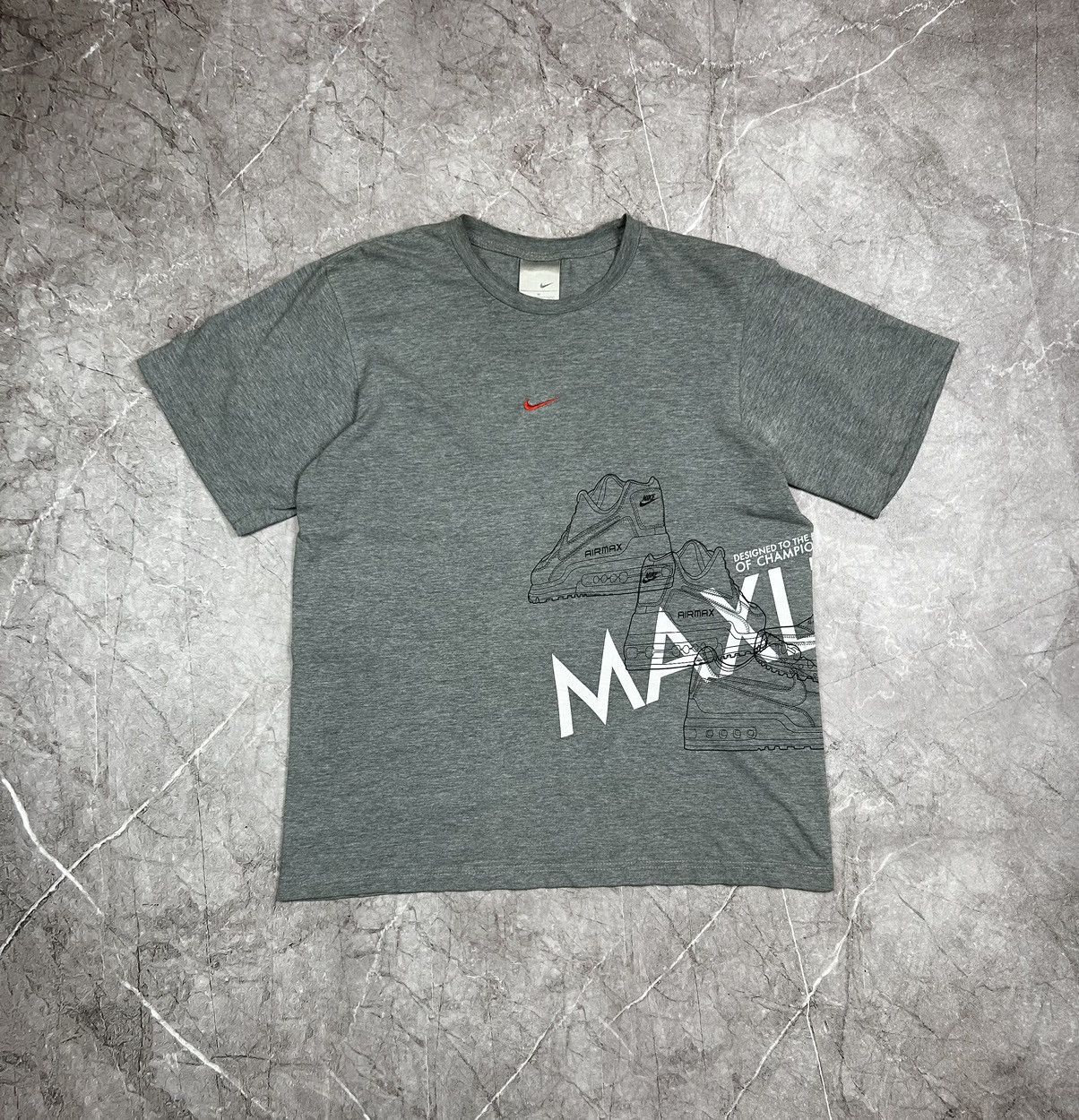 Nike × Vintage Nike Air Max Air max Big logo T-shirt Size US M / EU 48-50 / 2 - 1 Thumbnail