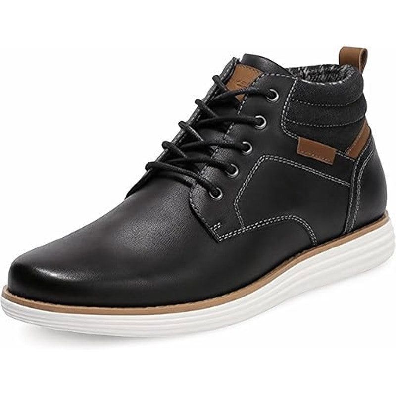 Other Bruno Marc Men's 9 Black Faux Leather Chukka Sneakers Size US 9 / EU 42 - 1 Thumbnail