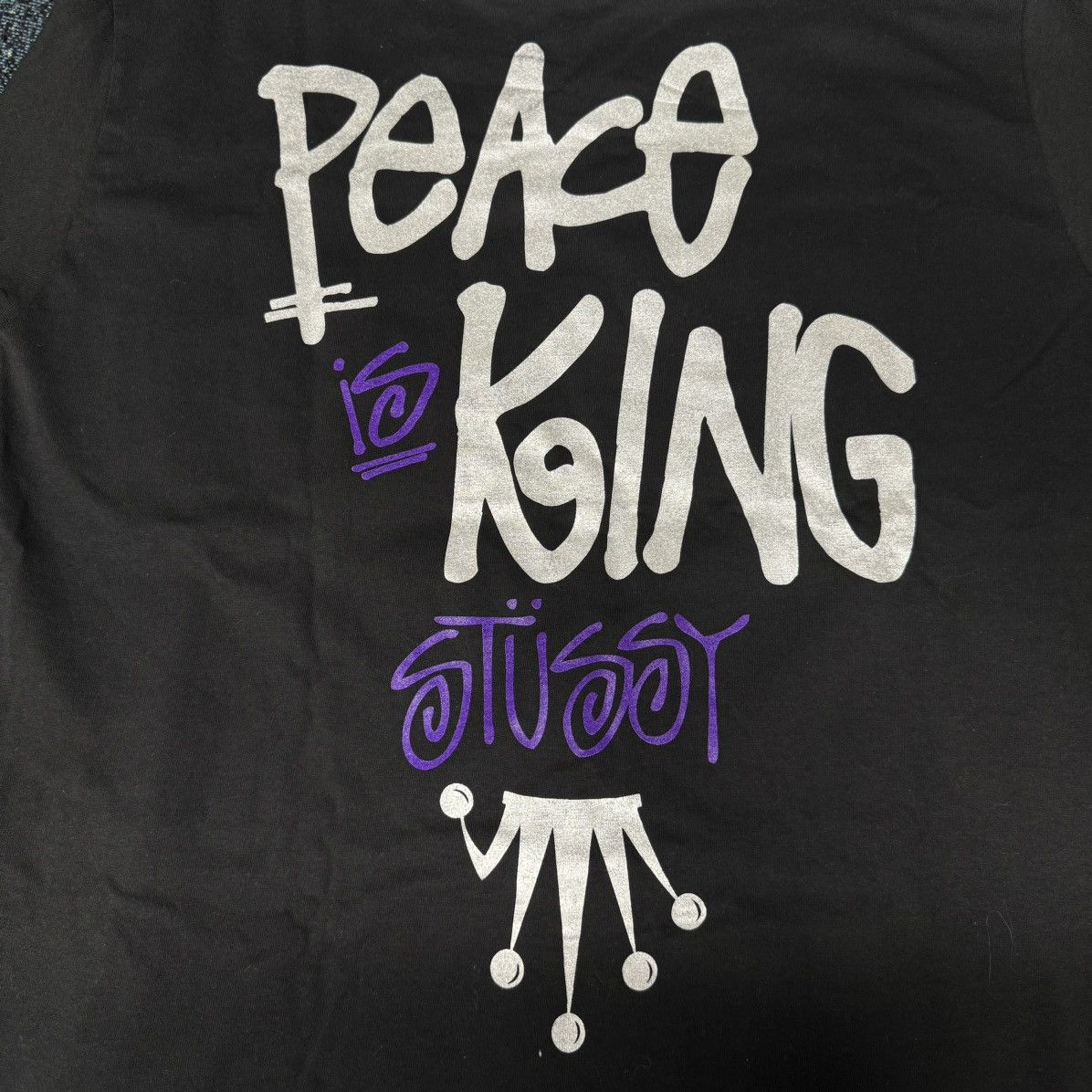 Stussy STUSSY PEACE IS KING LONG SLEEVE TEE BLACK Size US L / EU 52-54 / 3 - 4 Thumbnail
